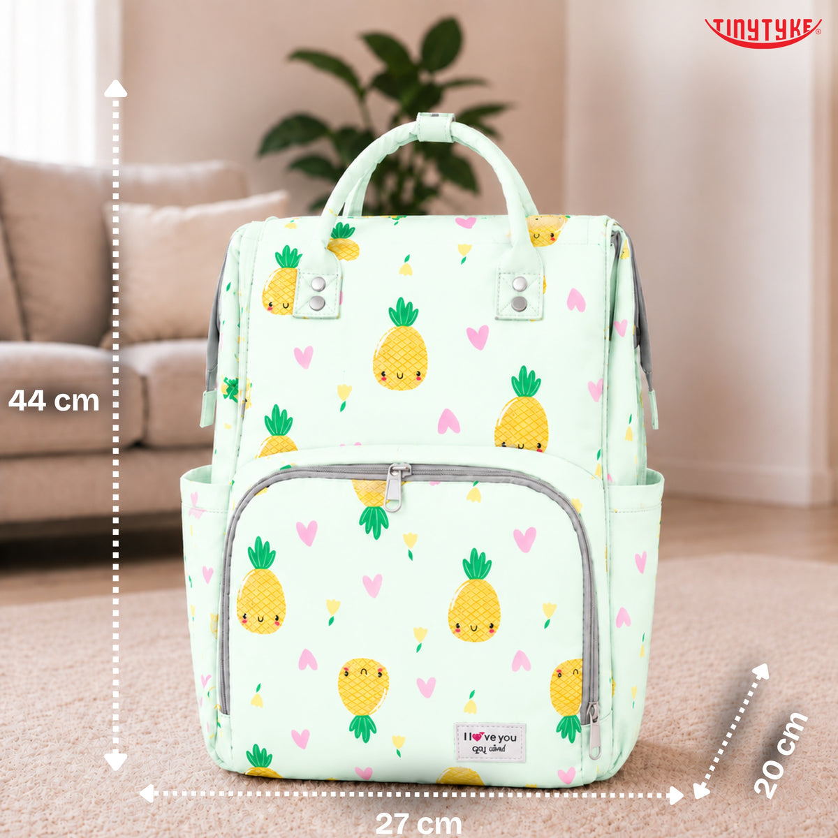 TinyTyke- Smart Organizer Baby Diaper Backpack Bag | Insulated Bottle Pockets
