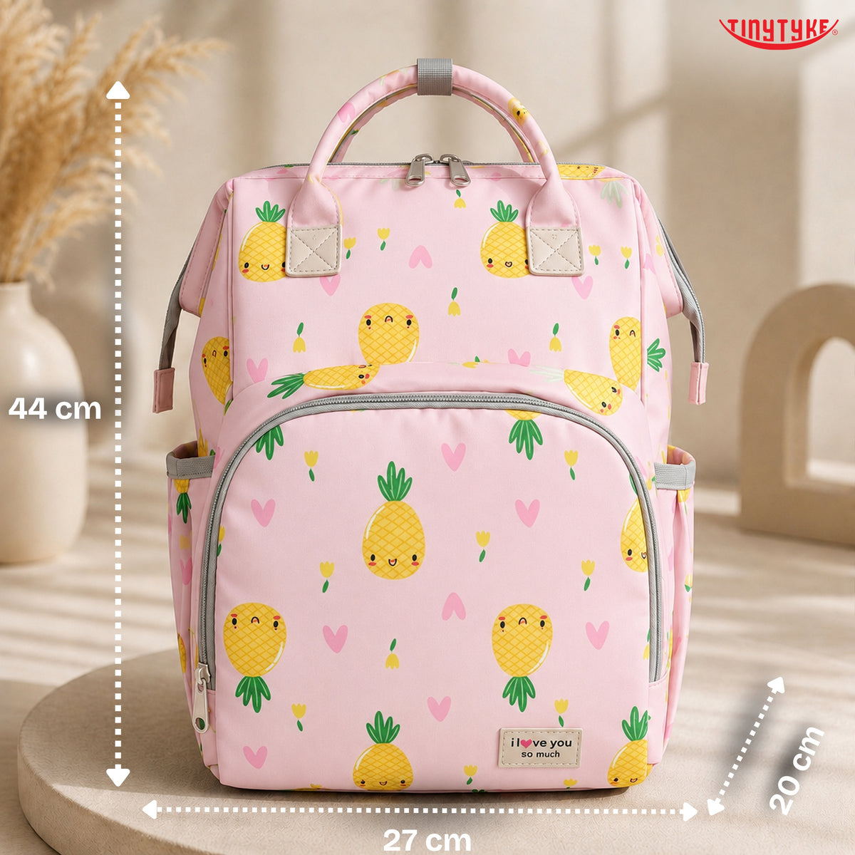TinyTyke- Smart Organizer Baby Diaper Backpack Bag | Insulated Bottle Pockets