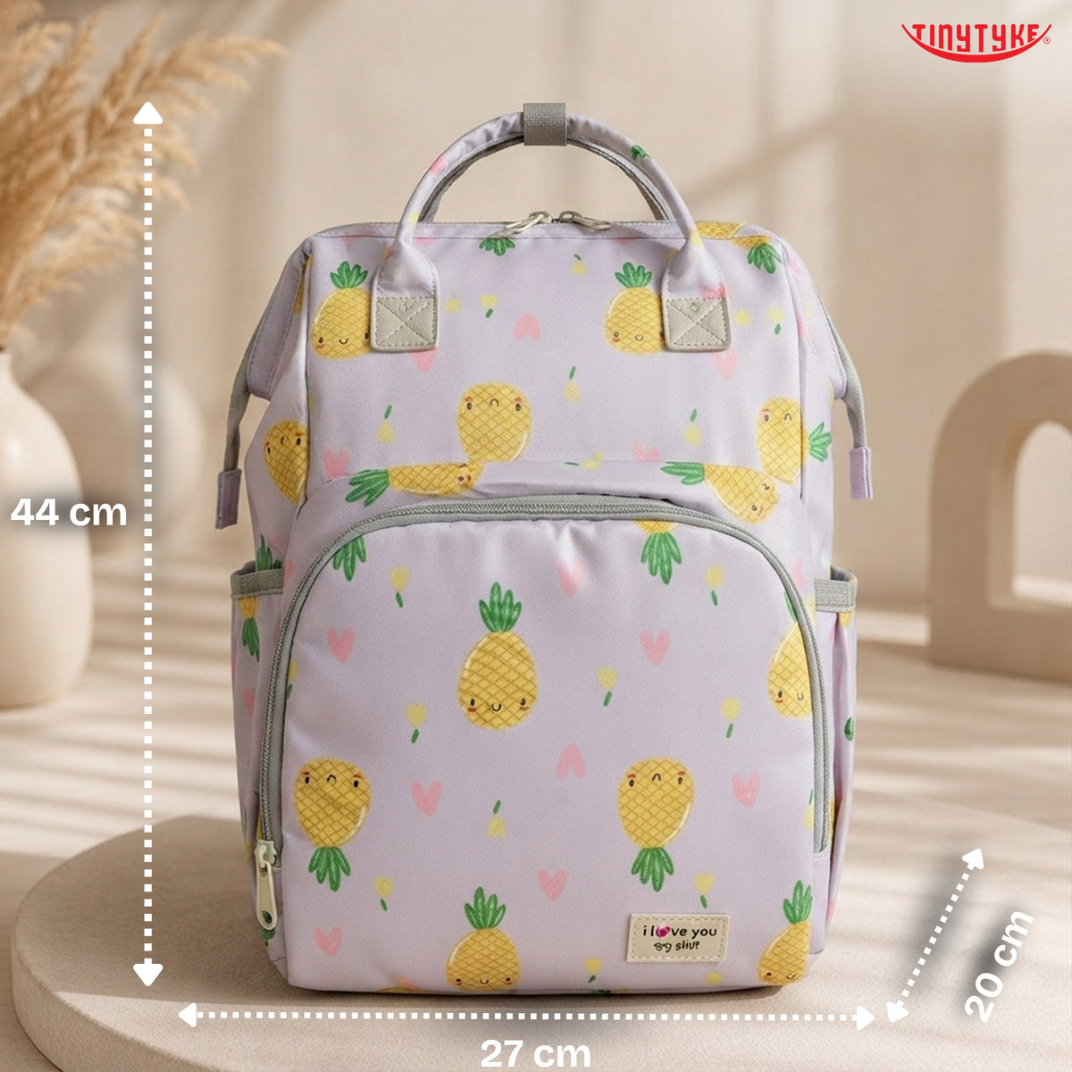 TinyTyke- Smart Organizer Baby Diaper Backpack Bag | Insulated Bottle Pockets
