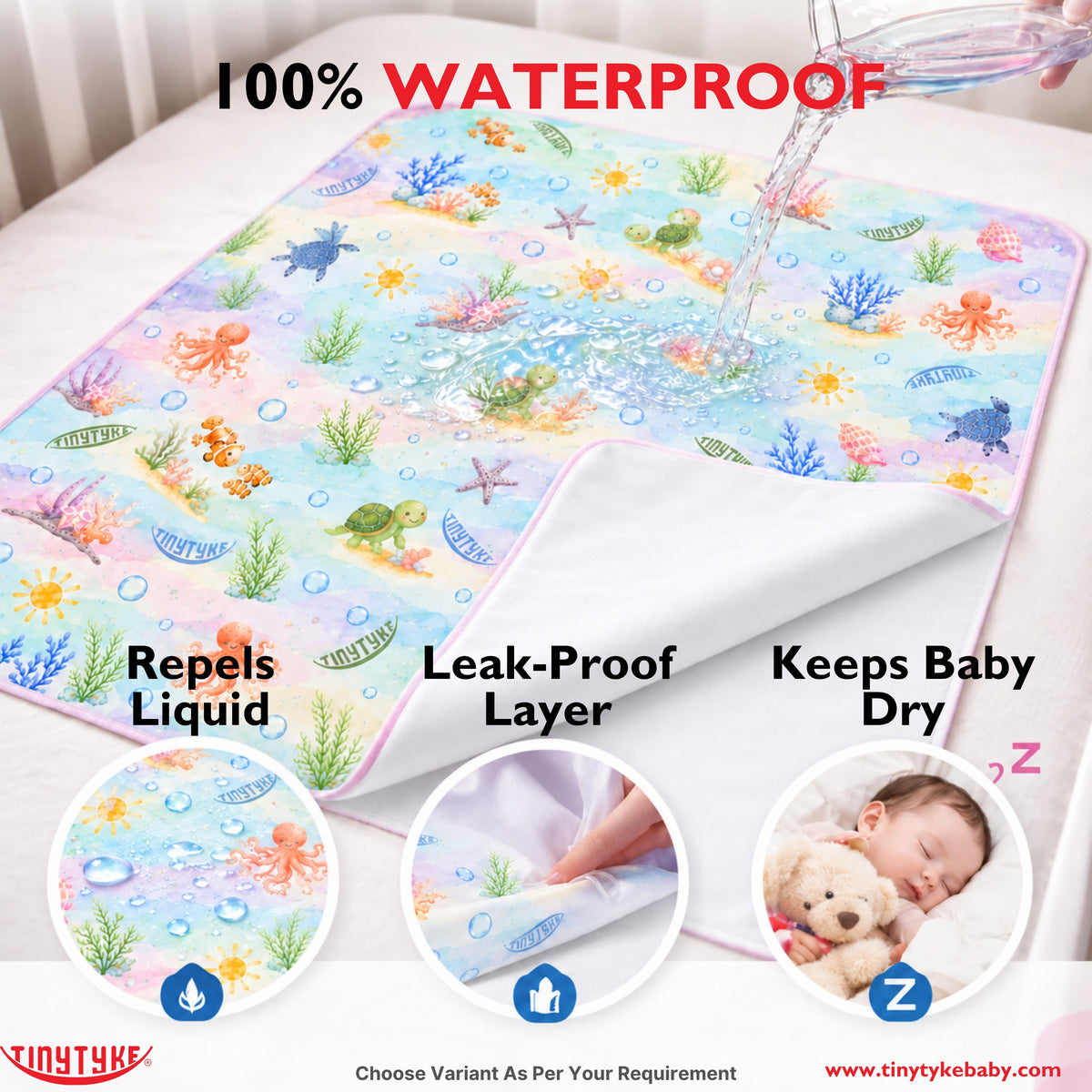 TinyTyke waterproof baby dry sheet mattress protector – image 2