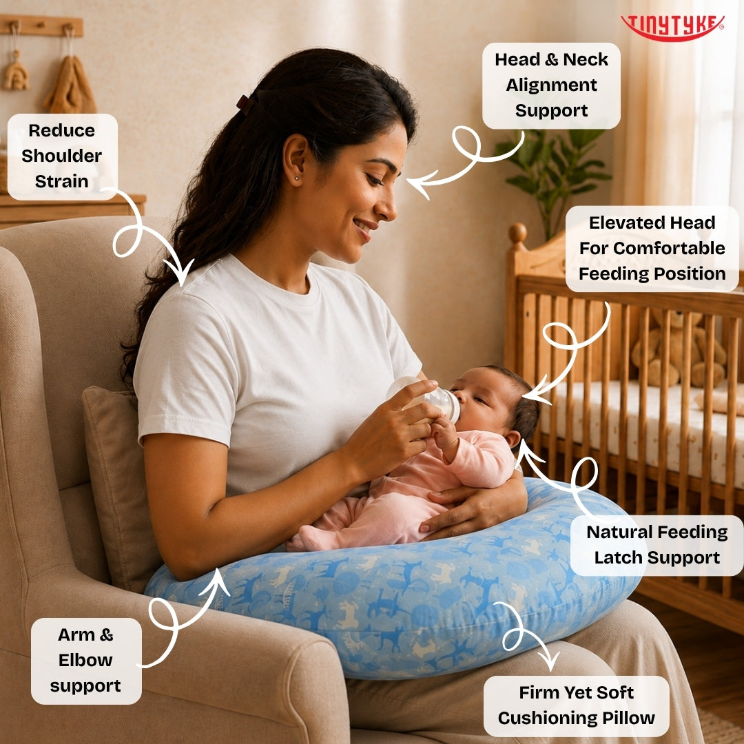 TinyTyke- Premium Baby Feeding Pillow With Adjustable Waist Strap