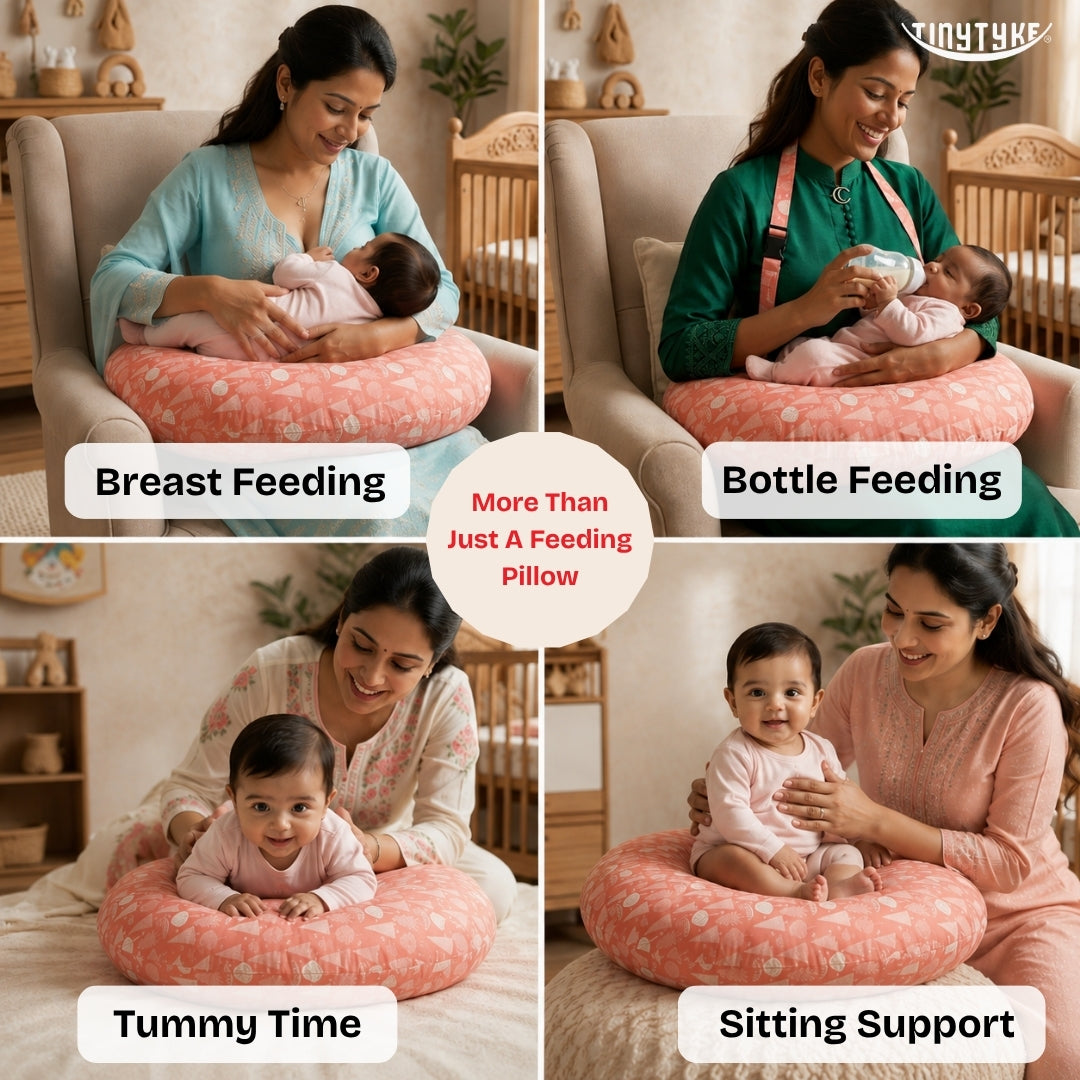 TinyTyke- Premium Baby Feeding Pillow With Adjustable Waist Strap