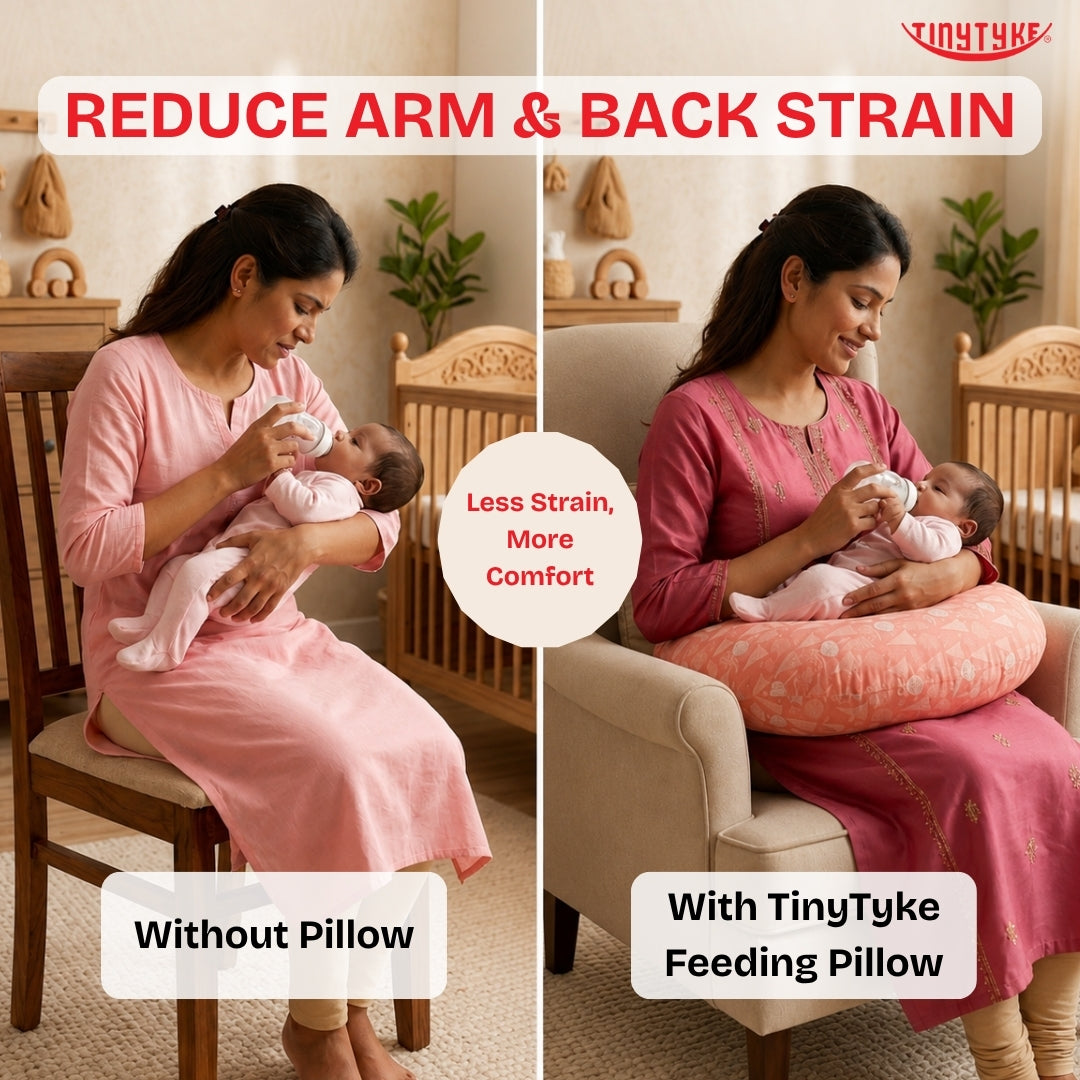 TinyTyke- Premium Baby Feeding Pillow With Adjustable Waist Strap