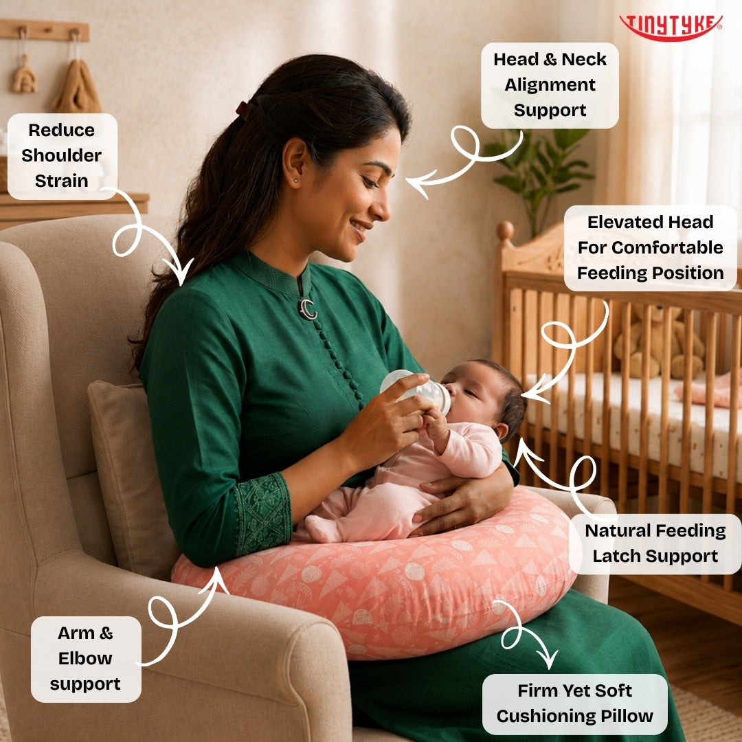 TinyTyke- Premium Baby Feeding Pillow With Adjustable Waist Strap