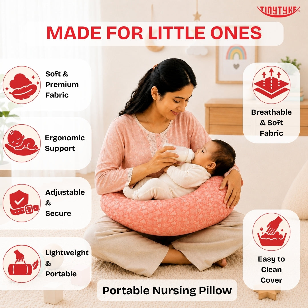 TinyTyke- Premium Baby Feeding Pillow With Adjustable Waist Strap