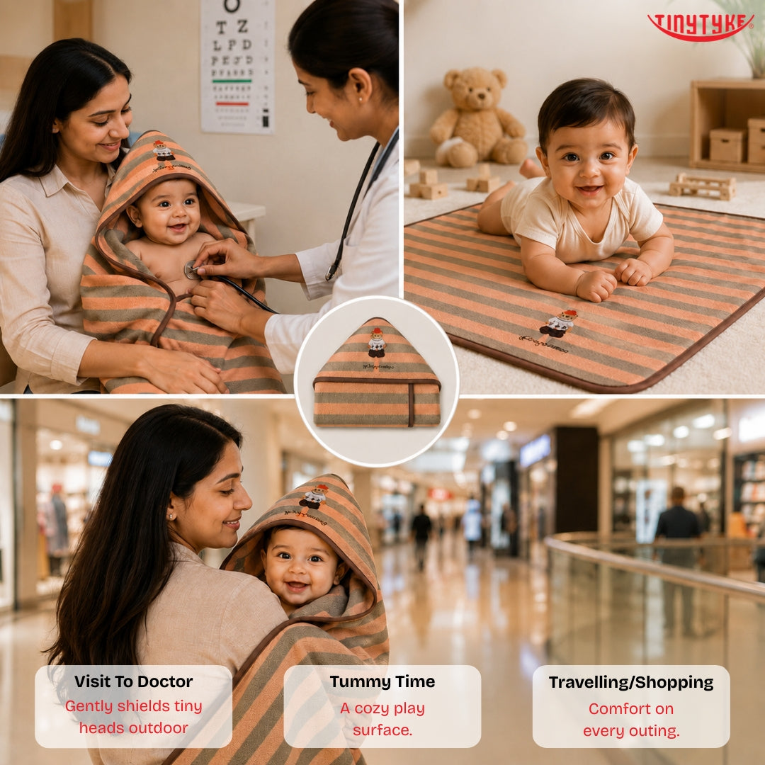 TinyTyke- CuddleWrap Hooded Blanket