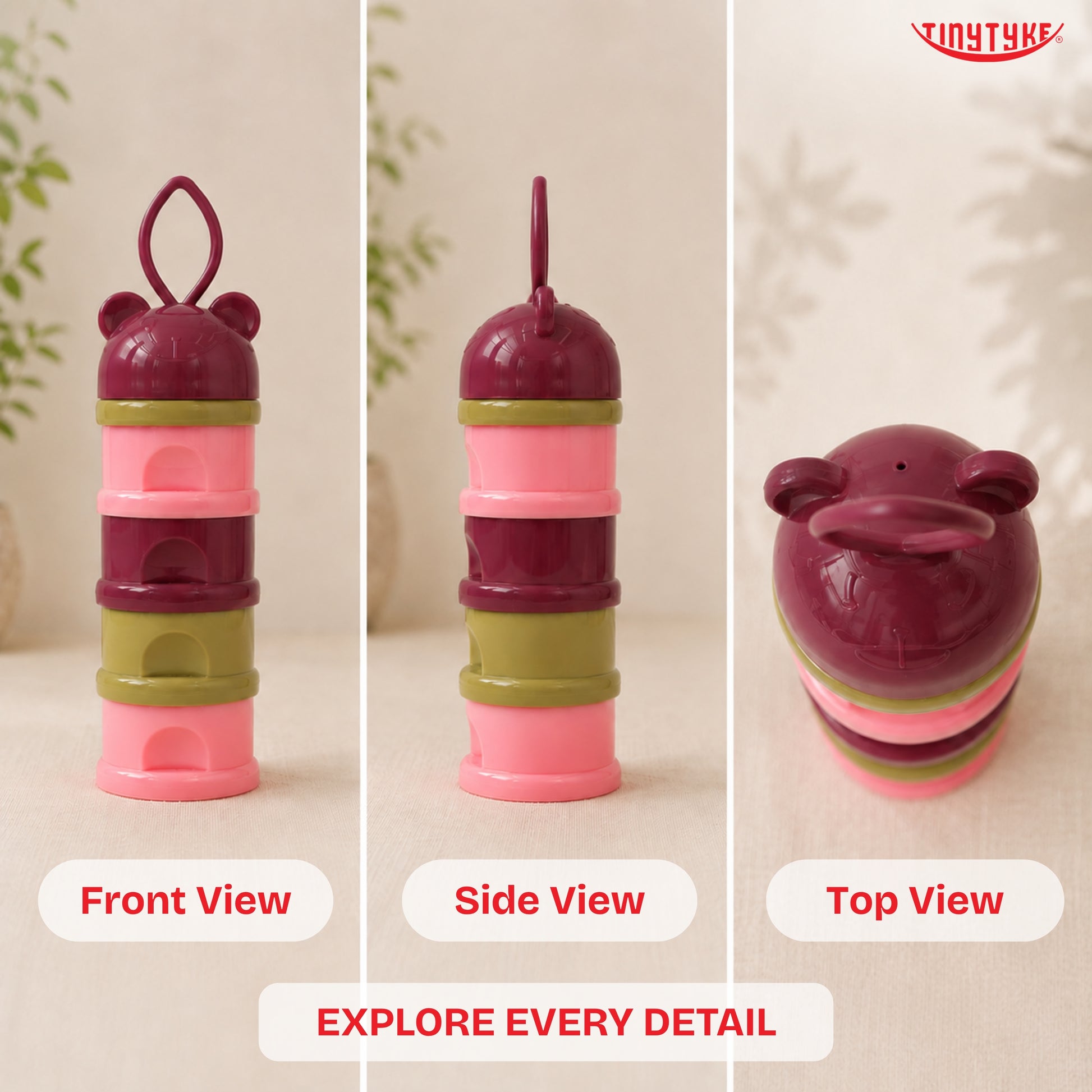 TinyTyke- Multilayered Baby Milk Powder & Food Container