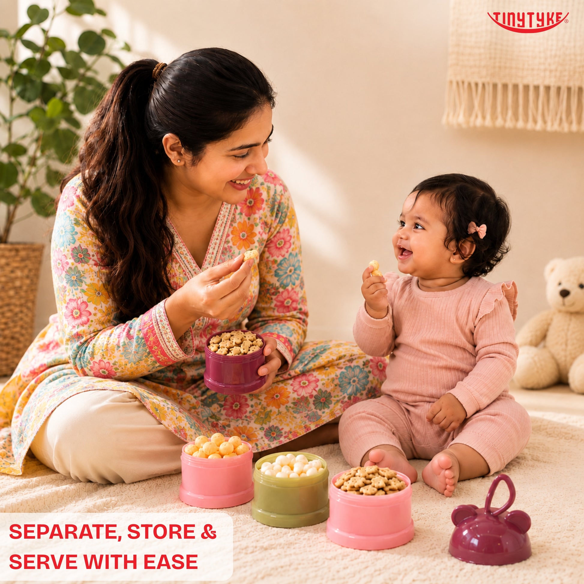 TinyTyke- Multilayered Baby Milk Powder & Food Container