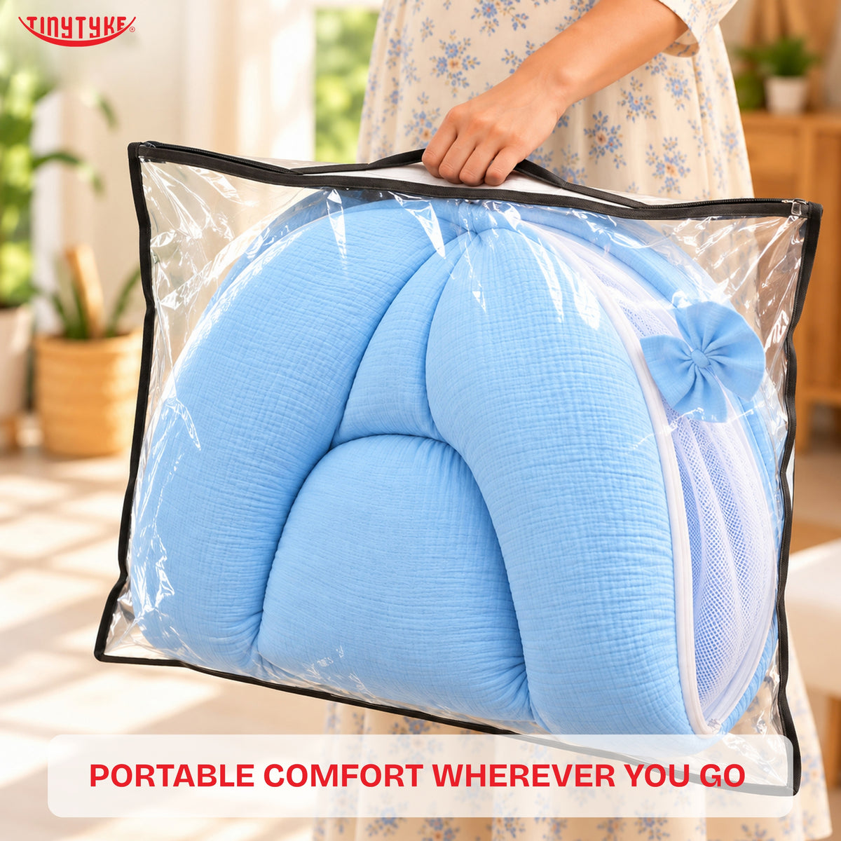 TinyTyke- Premium Crinkled Muslin Baby Mosquito Net Bed