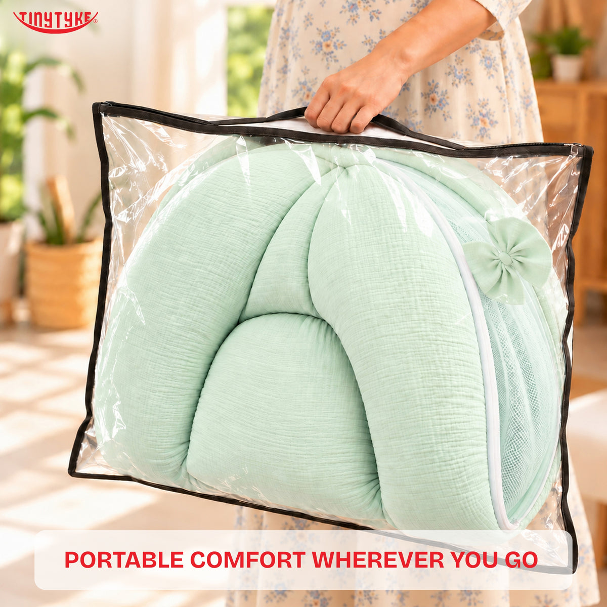 TinyTyke- Premium Crinkled Muslin Baby Mosquito Net Bed