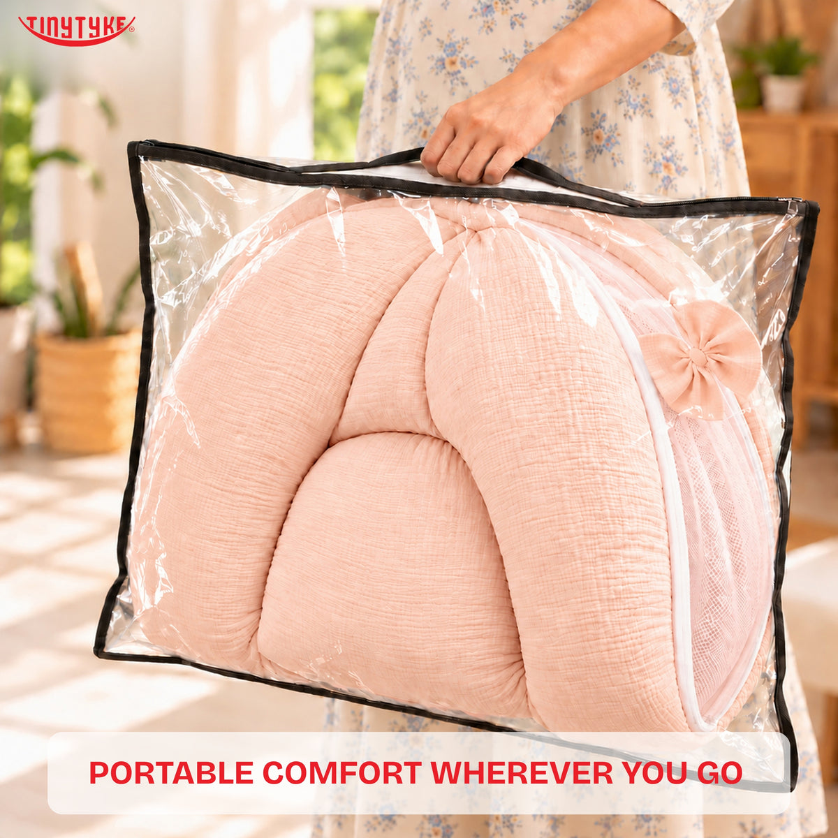 TinyTyke- Premium Crinkled Muslin Baby Mosquito Net Bed