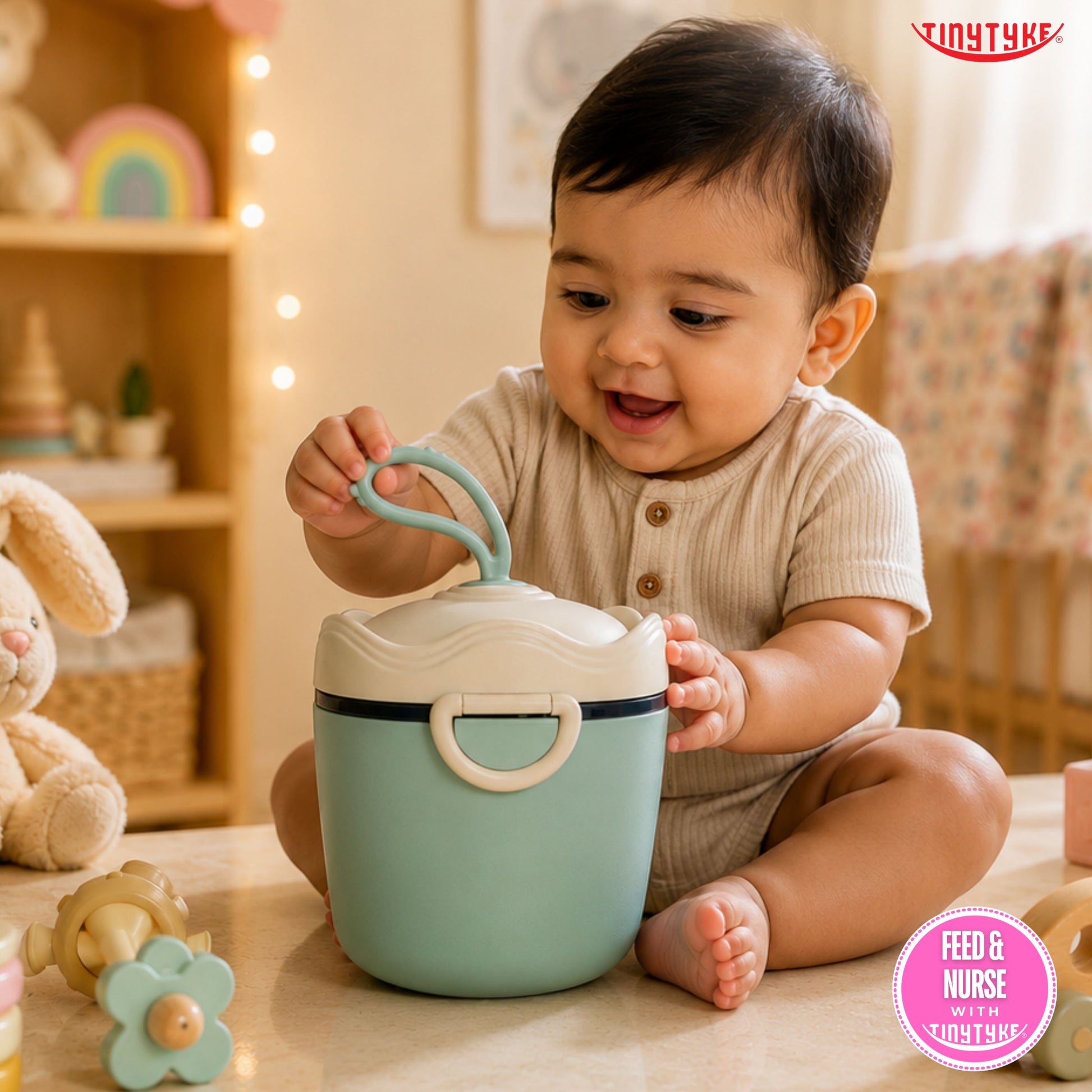 TinyTyke- Baby Formula Milk Powder Container With Spoon