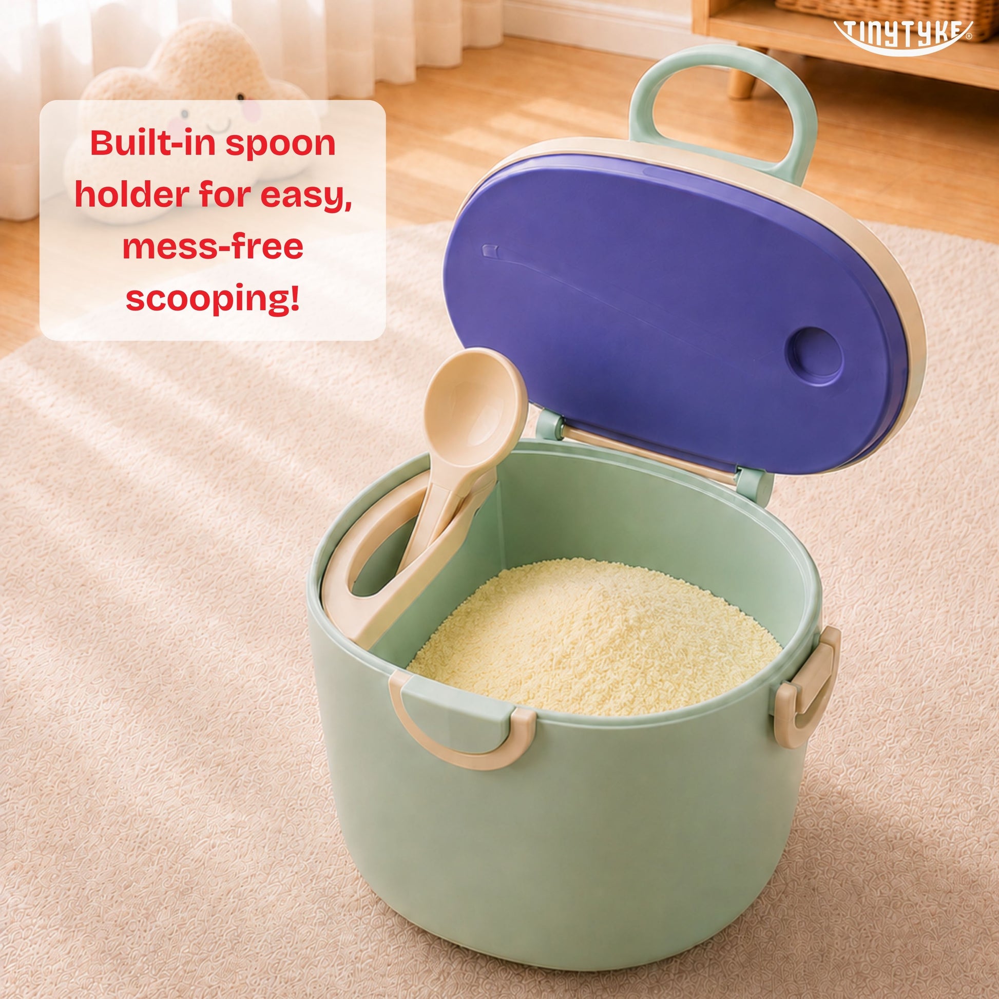 TinyTyke- Baby Formula Milk Powder Container With Spoon