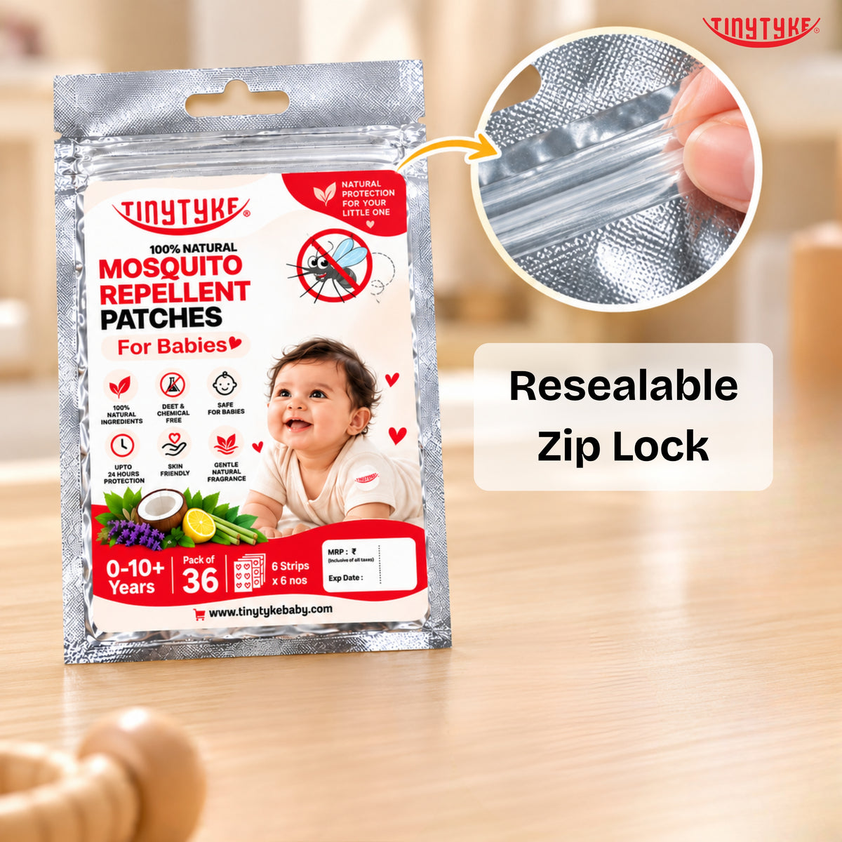TinyTyke- Mosquito Repellent Patches for Babies & Kids