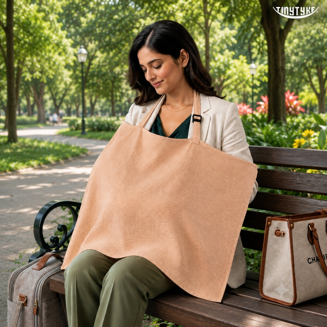 TinyTyke- Muslin Feeding & Nursing Cover for Mother and Baby