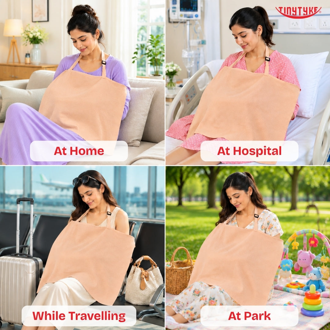 TinyTyke- Muslin Feeding & Nursing Cover for Mother and Baby