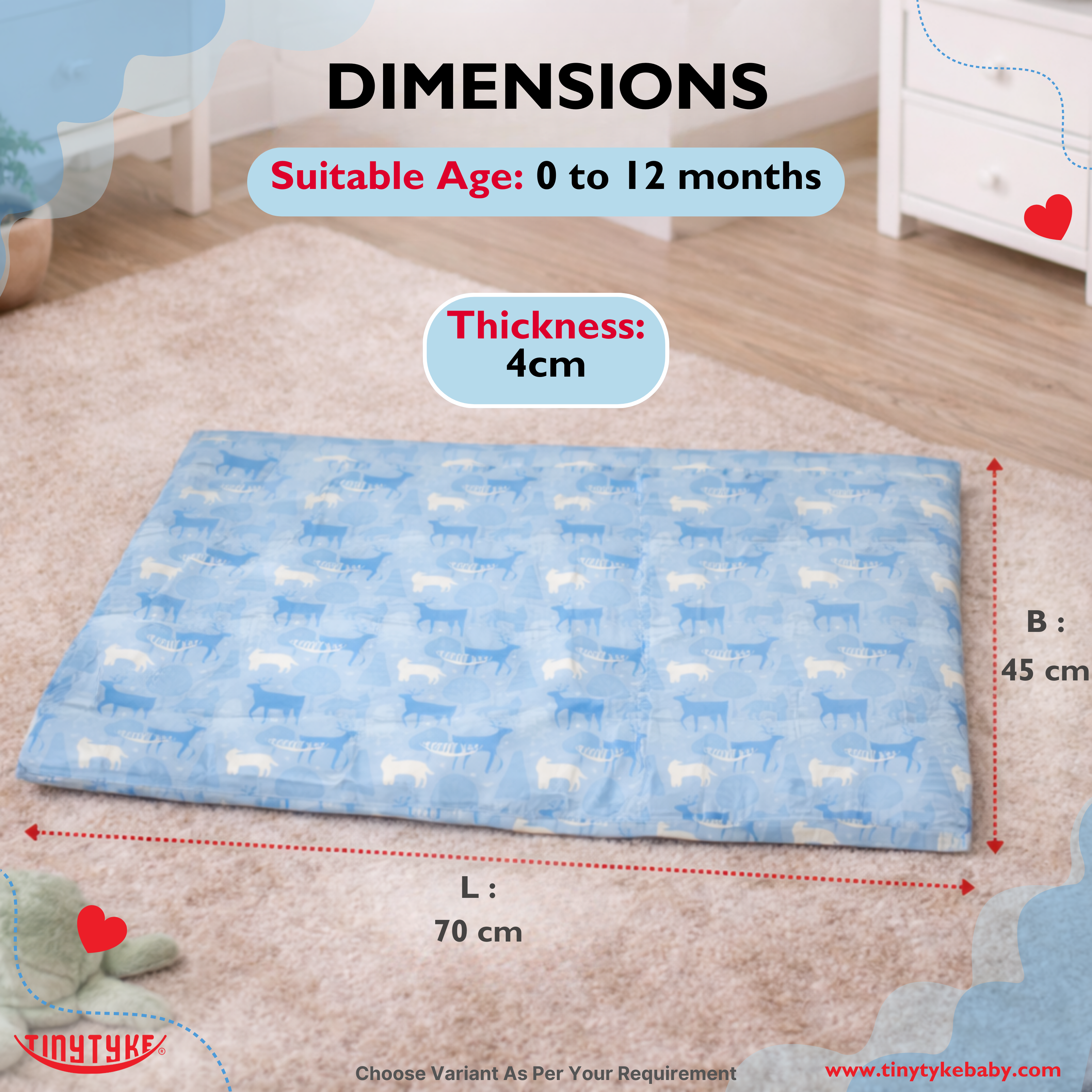 TinyTyke- Premium Baby Mattress For Hammock | Breathable & Cushioned Baby Sleep Support