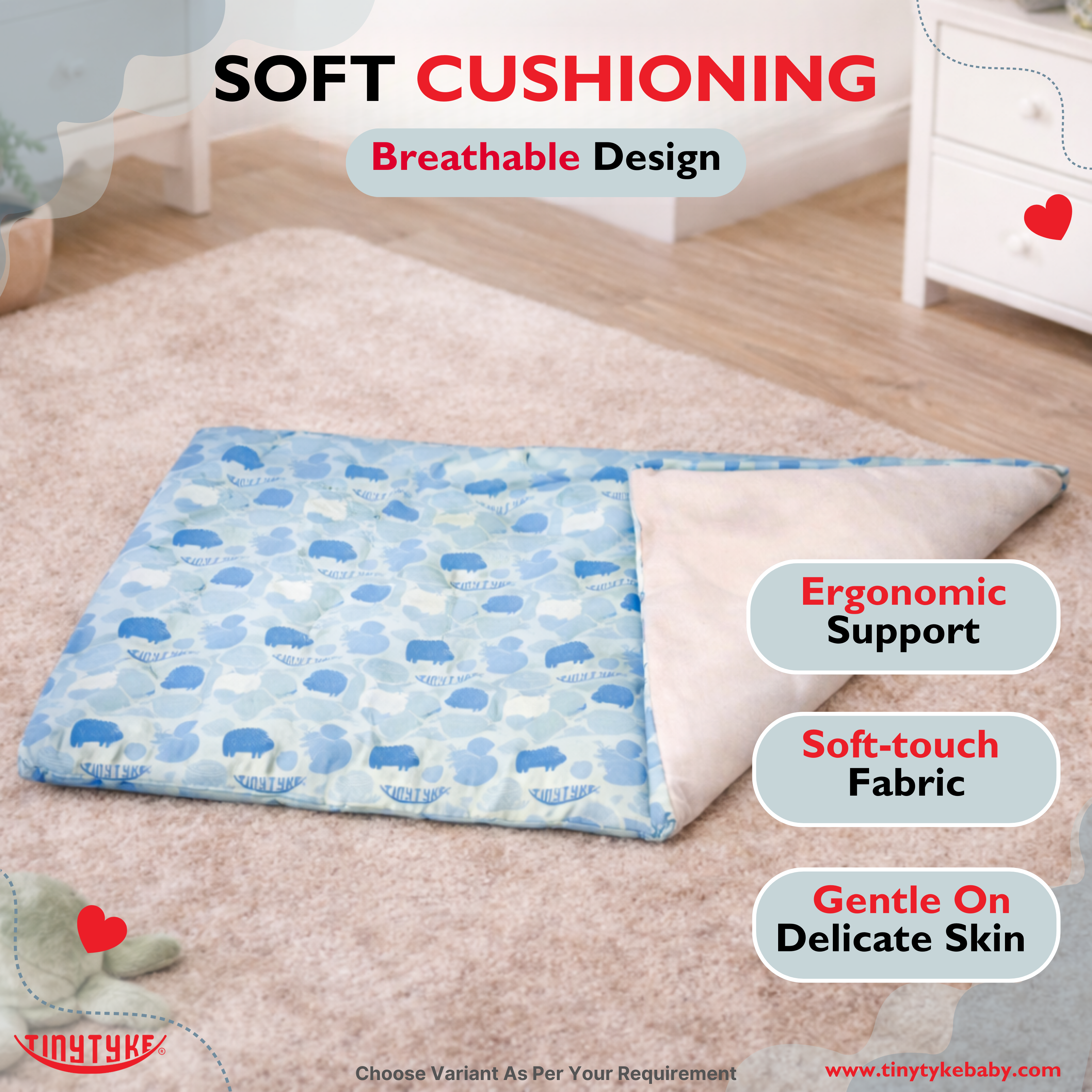 TinyTyke- Premium Baby Mattress For Hammock | Breathable & Cushioned Baby Sleep Support