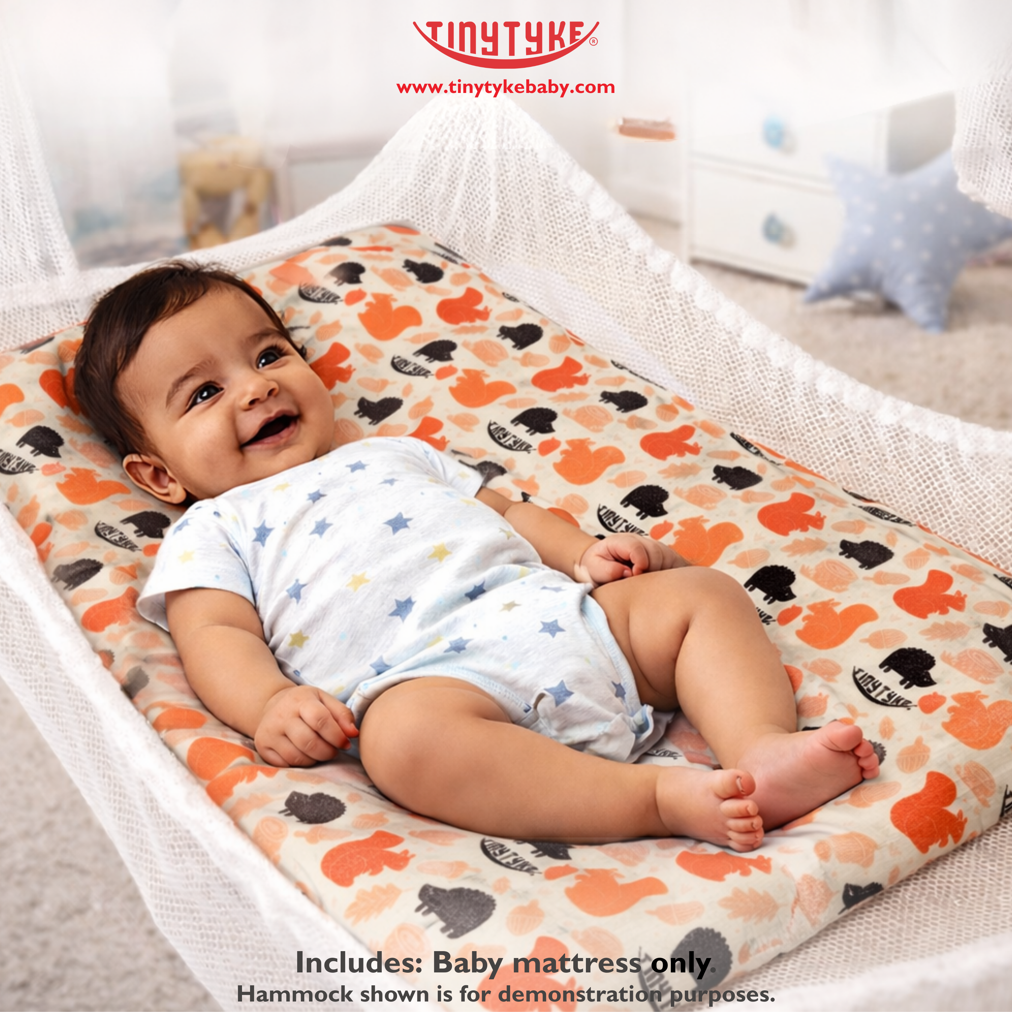 TinyTyke- Premium Baby Mattress For Hammock | Breathable & Cushioned Baby Sleep Support