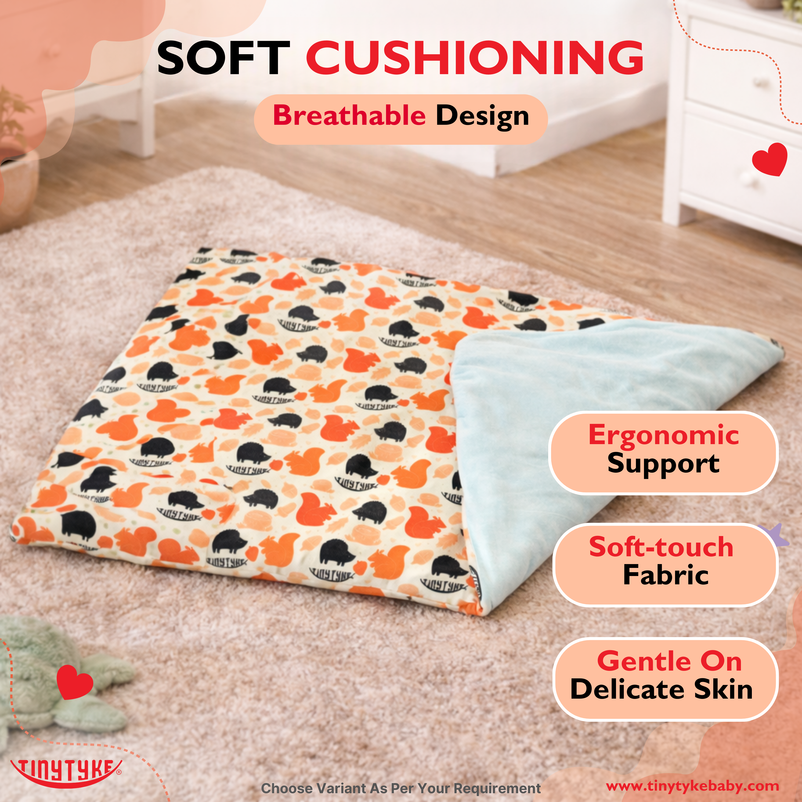 TinyTyke- Premium Baby Mattress For Hammock | Breathable & Cushioned Baby Sleep Support