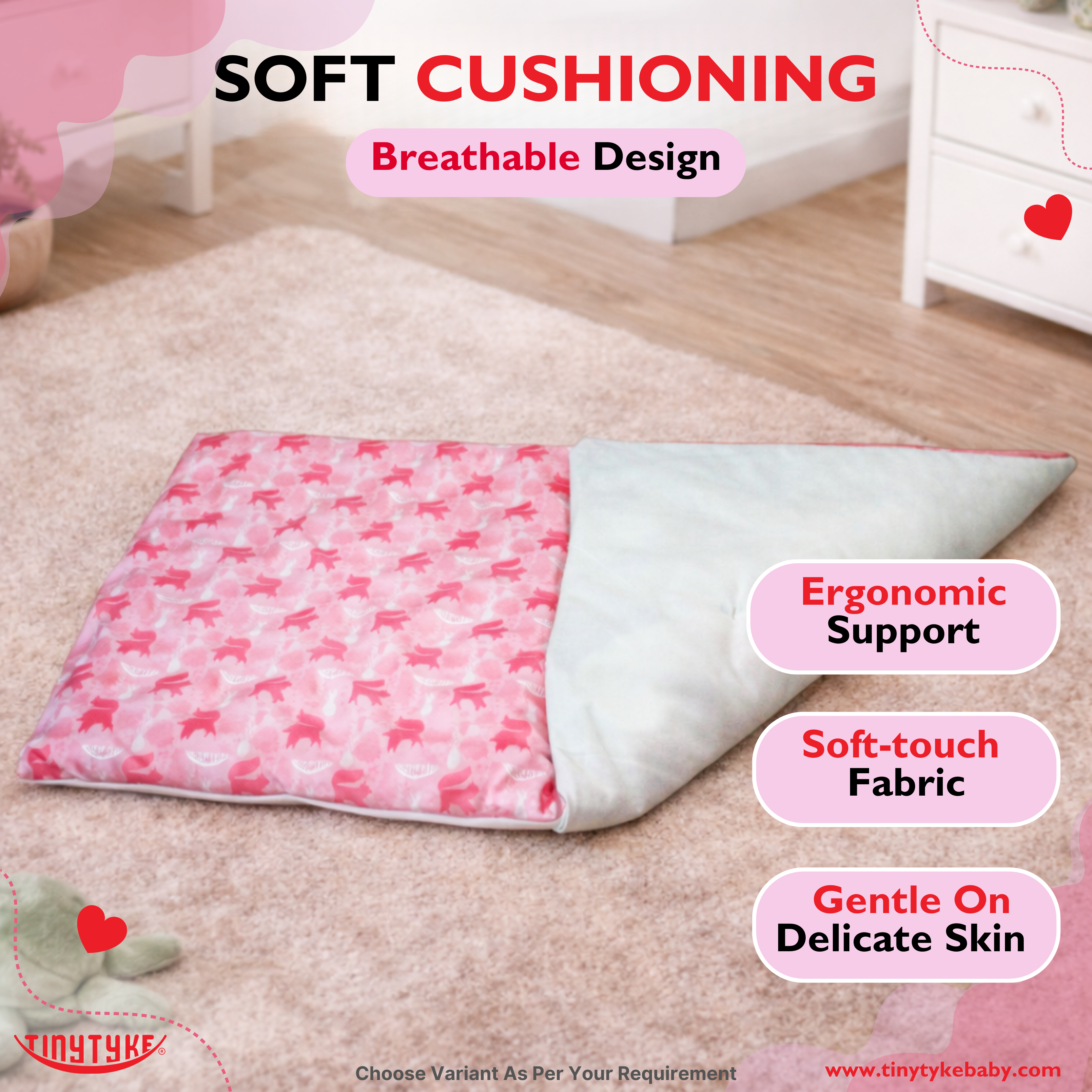 TinyTyke- Premium Baby Mattress For Hammock | Breathable & Cushioned Baby Sleep Support