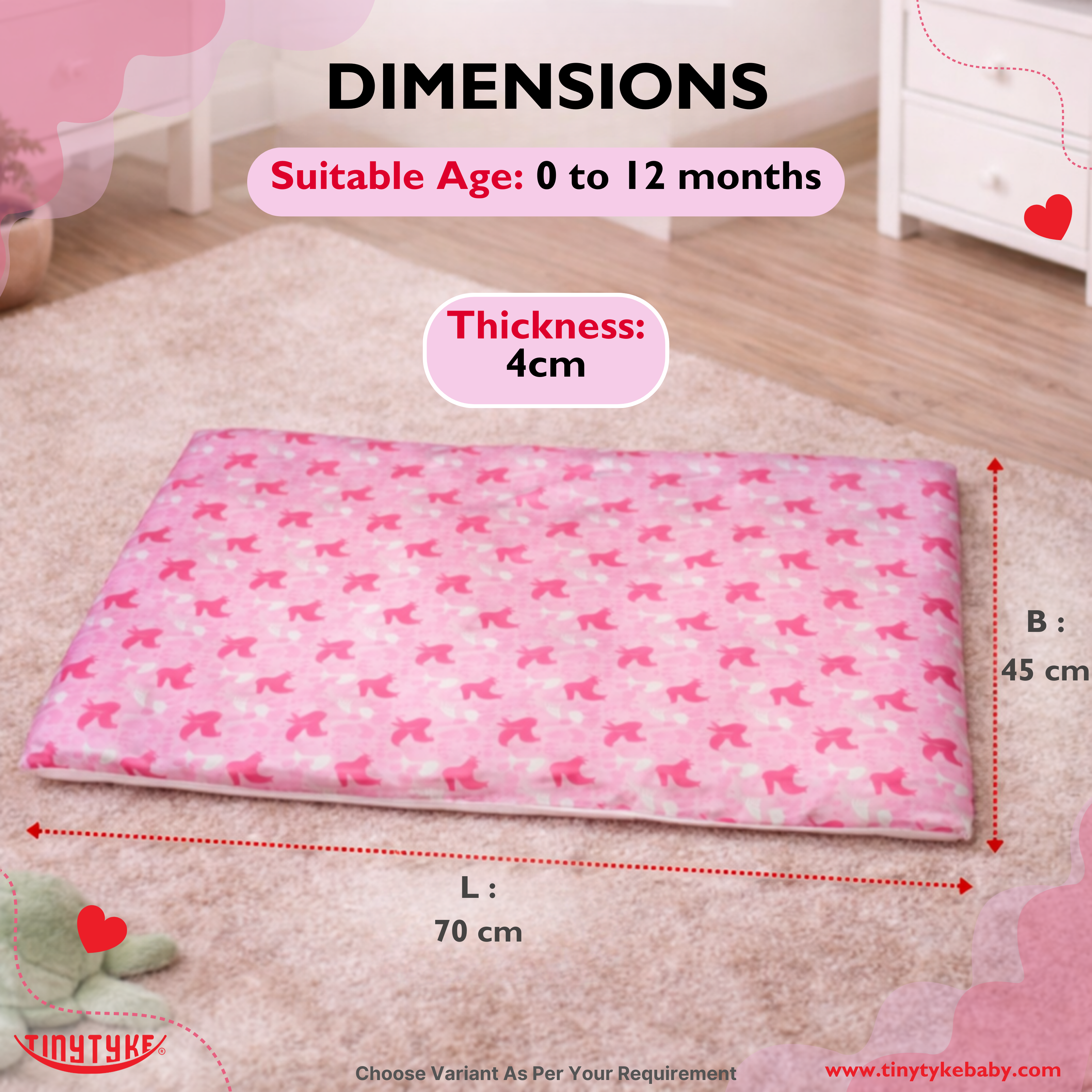 TinyTyke- Premium Baby Mattress For Hammock | Breathable & Cushioned Baby Sleep Support
