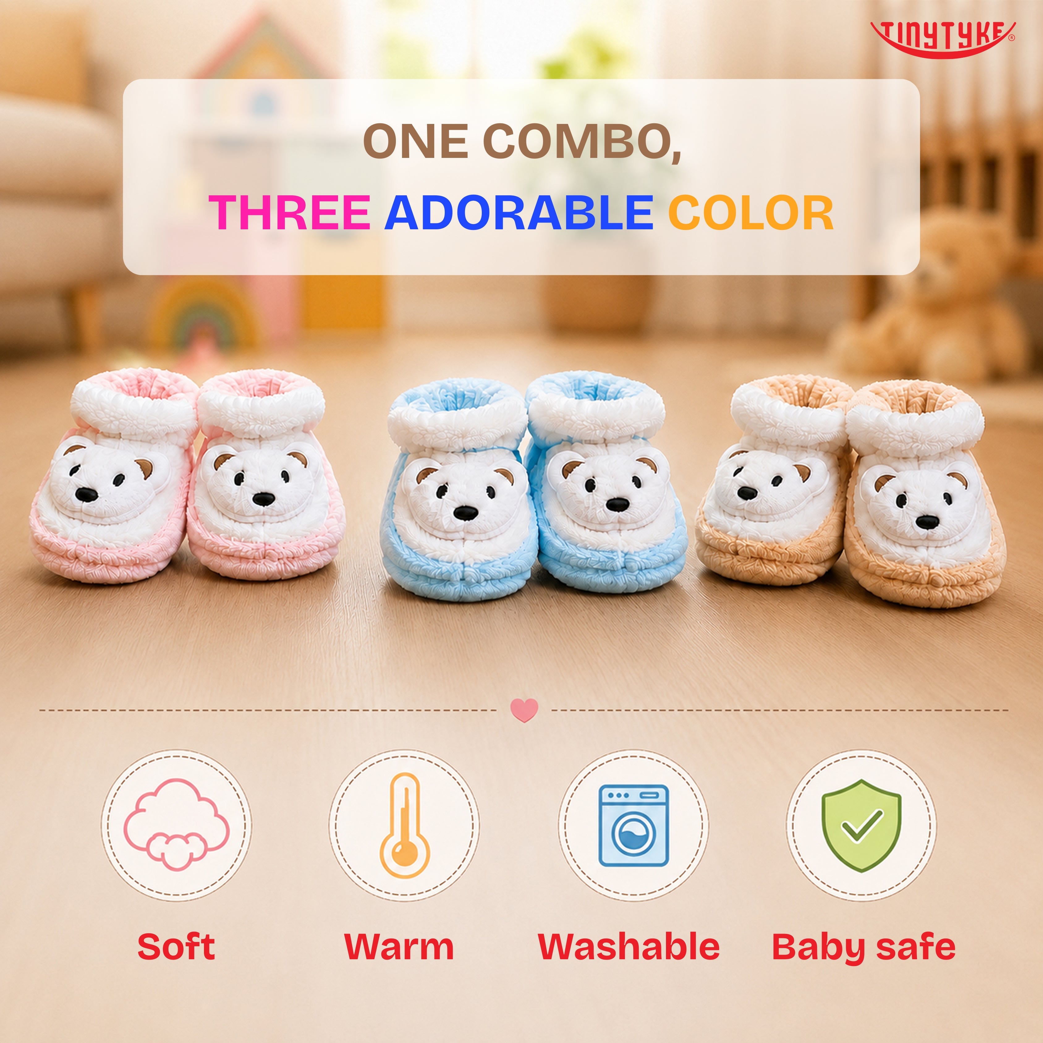 TinyTyke- CloudStep Baby Socks Combo