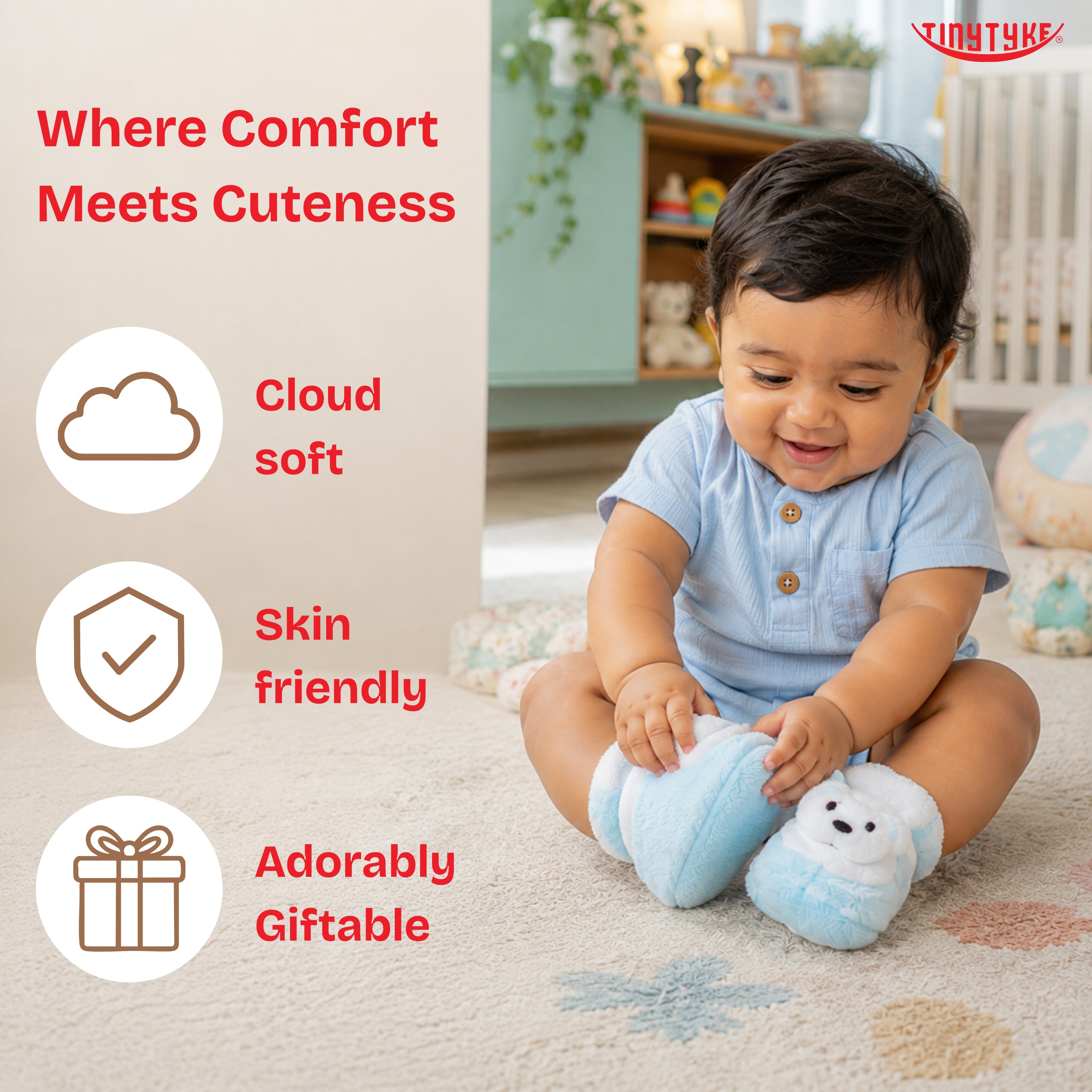TinyTyke- CloudStep Baby Socks Combo
