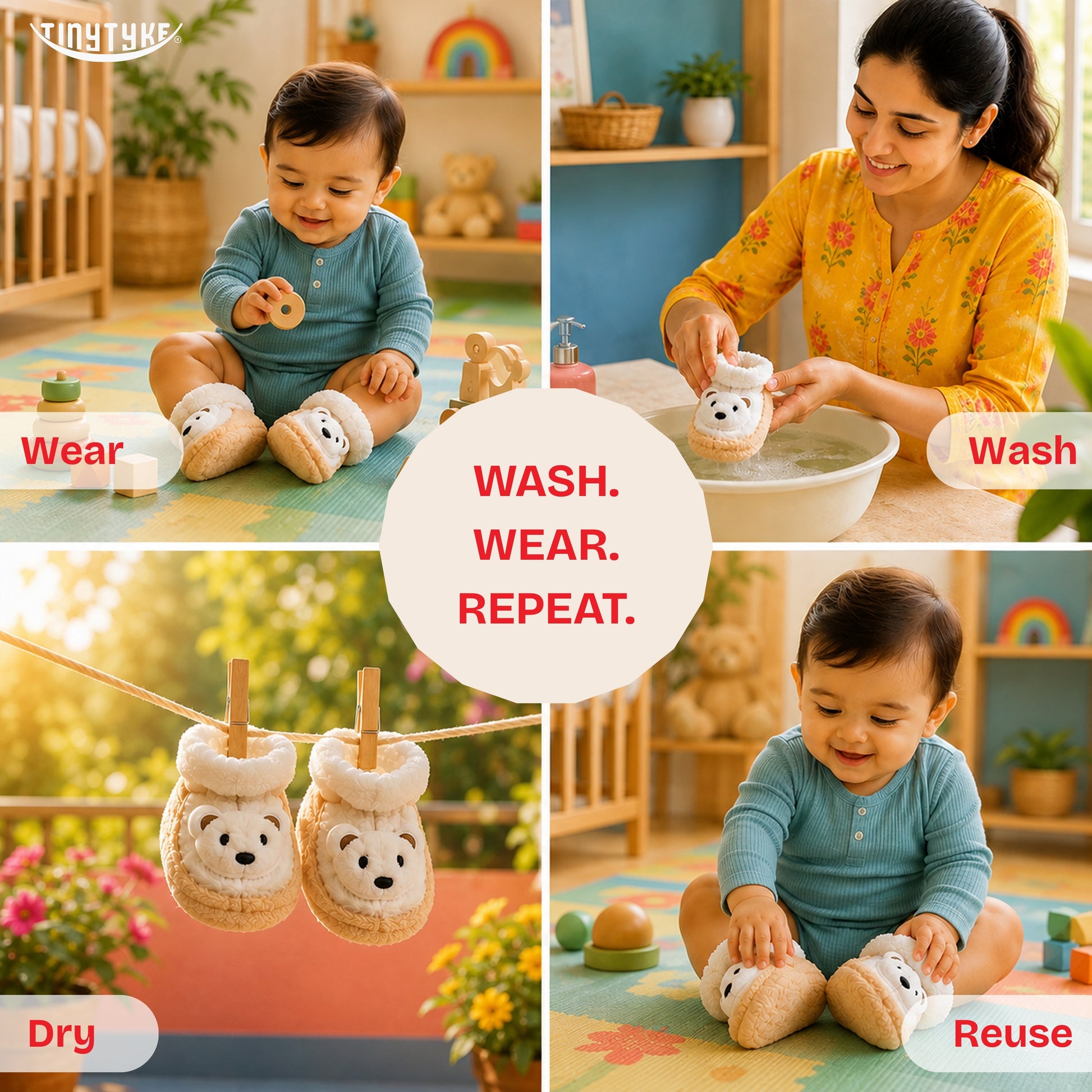 TinyTyke- CloudStep Baby Socks Combo