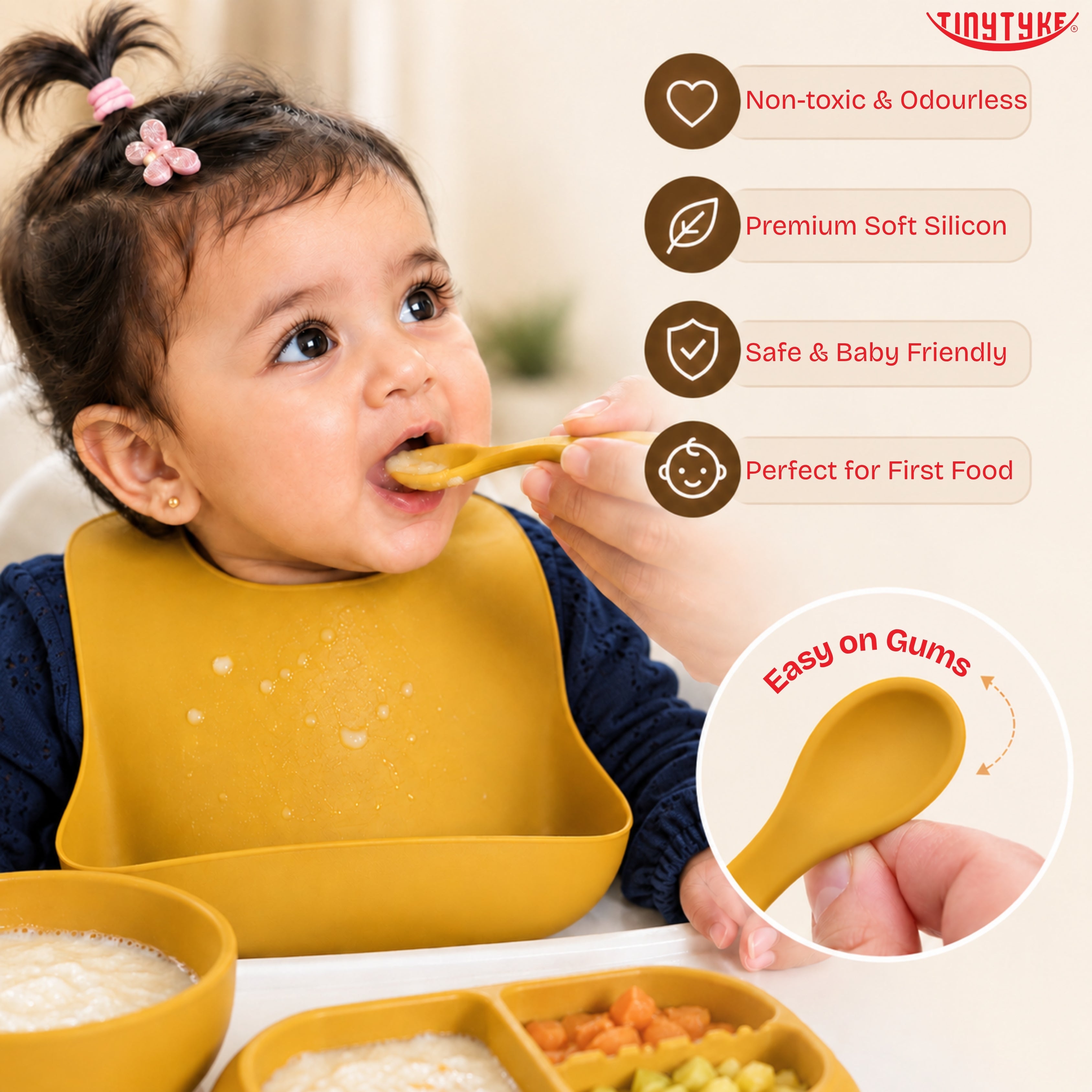 TinyTyke- Silicone Baby Feeding Set