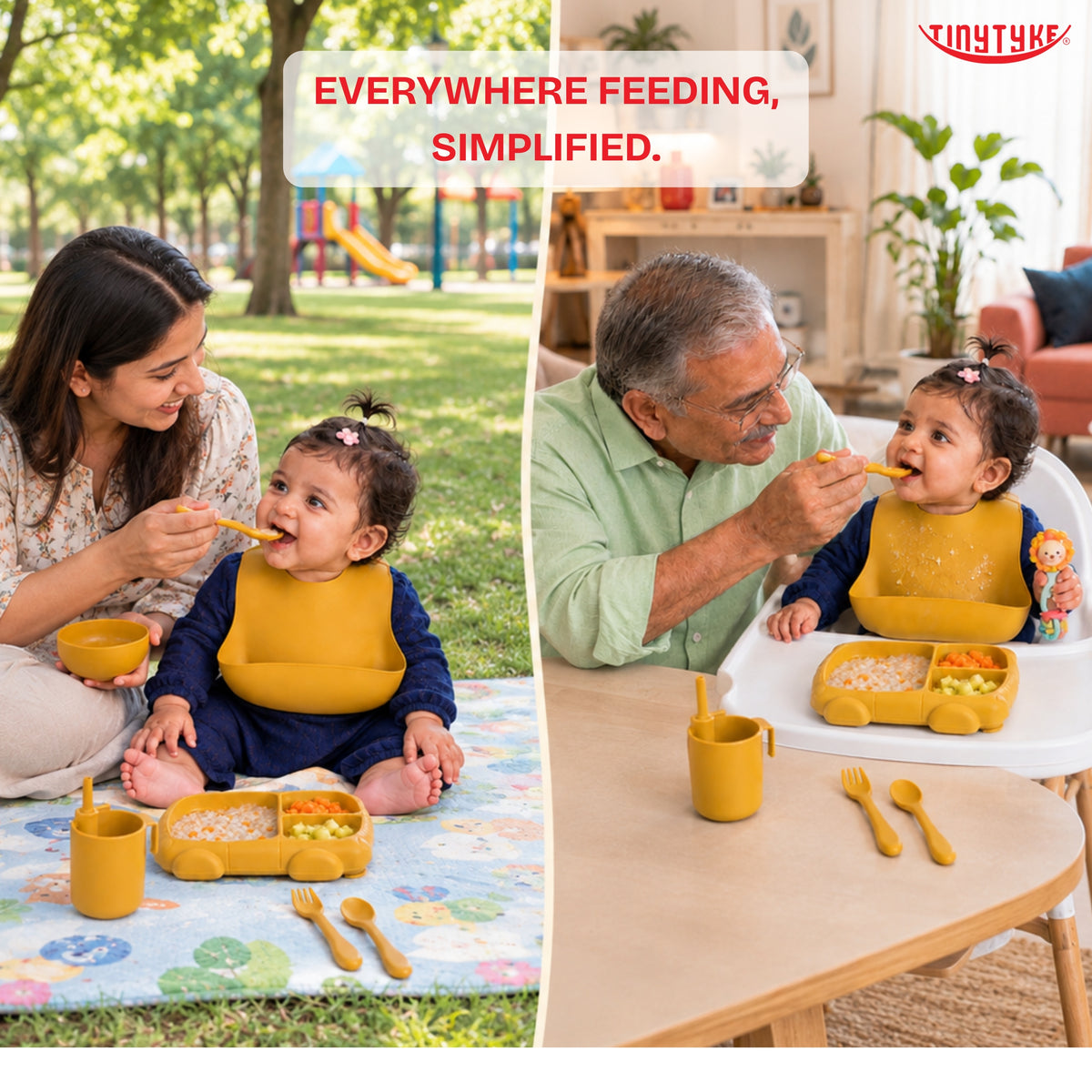 TinyTyke- Silicone Baby Feeding Set