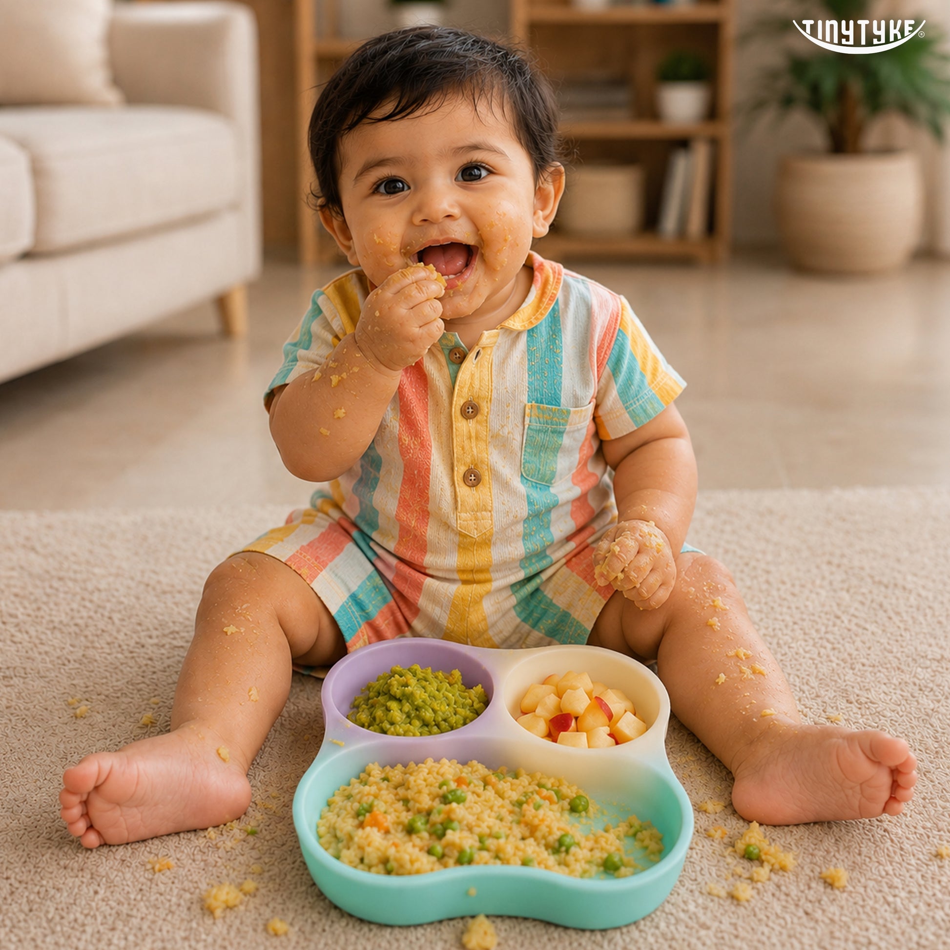 TinyTyke- Premium Silicone Baby Feeding Plate
