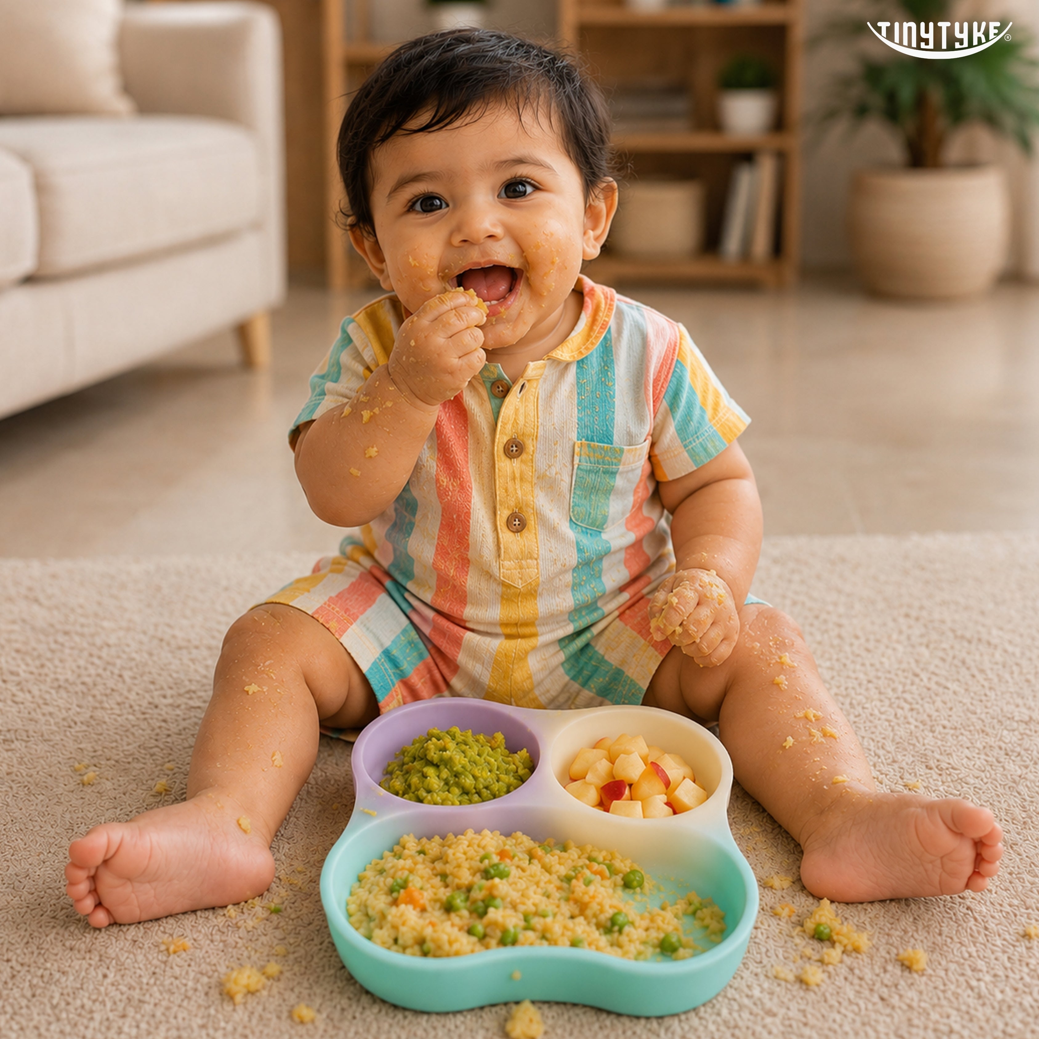 TinyTyke- Premium Silicone Baby Feeding Plate