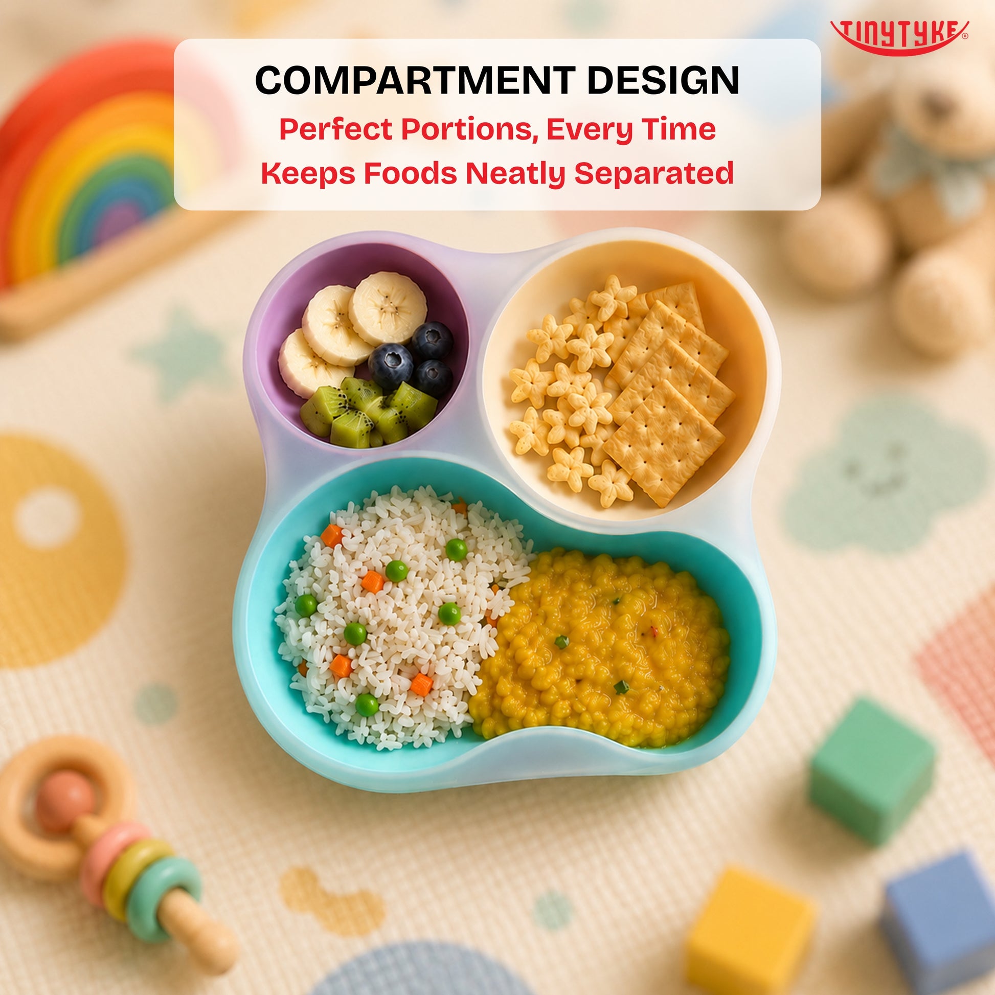 TinyTyke- Premium Silicone Baby Feeding Plate