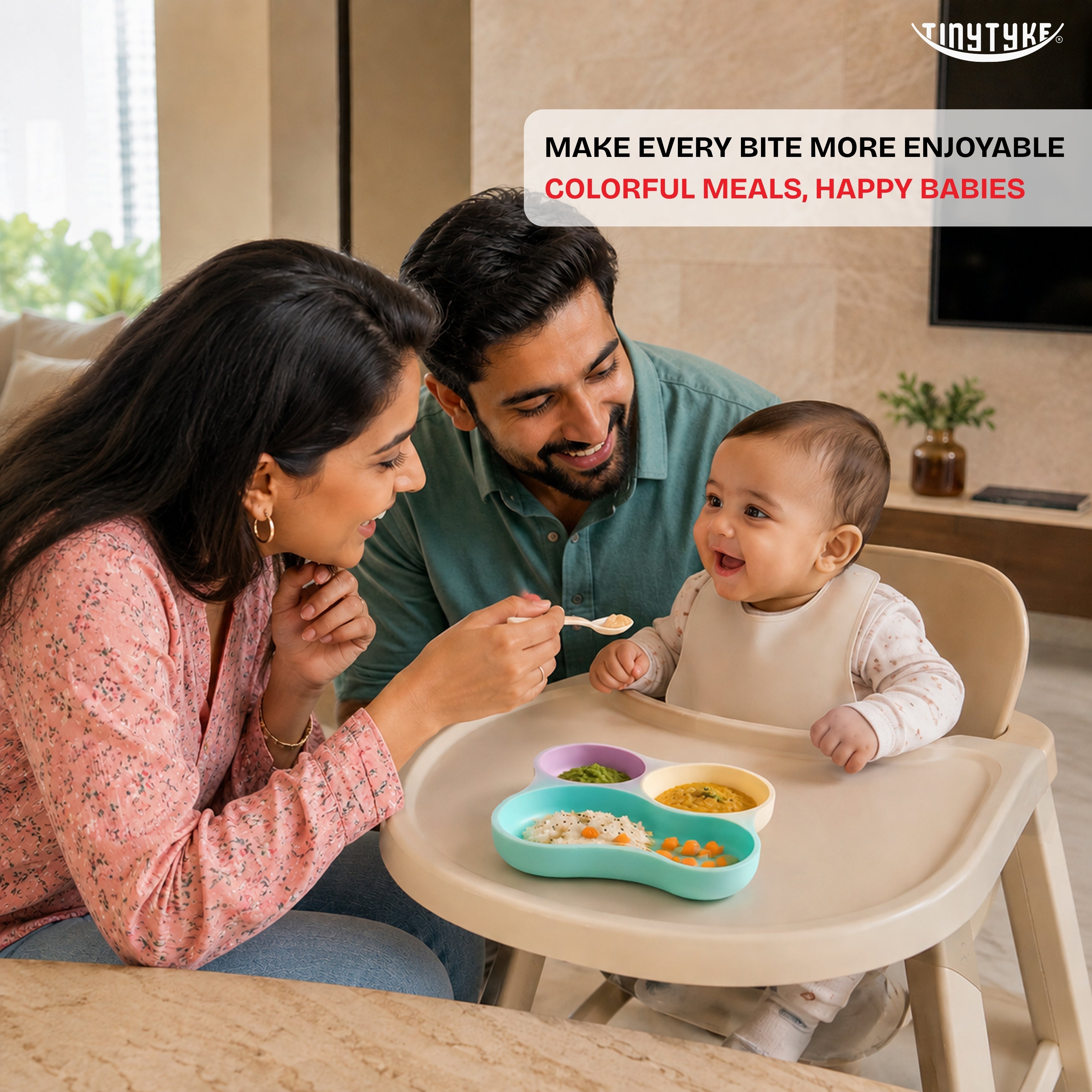 TinyTyke- Premium Silicone Baby Feeding Plate