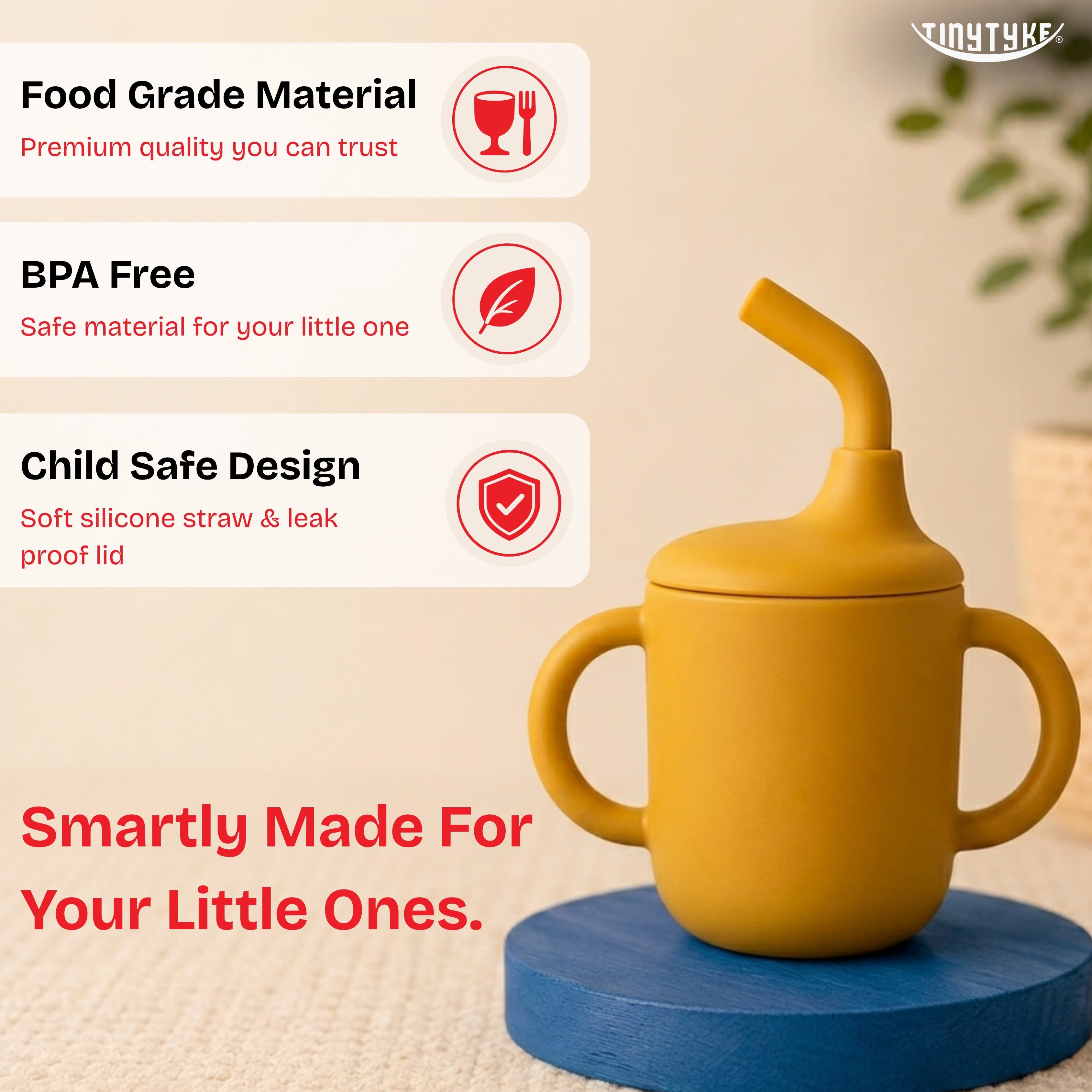 TinyTyke- Premium Silicone Sipper Cup For Babies
