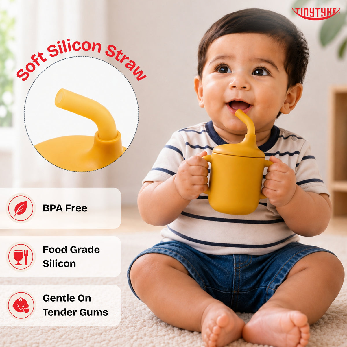 TinyTyke- Premium Silicone Sipper Cup For Babies