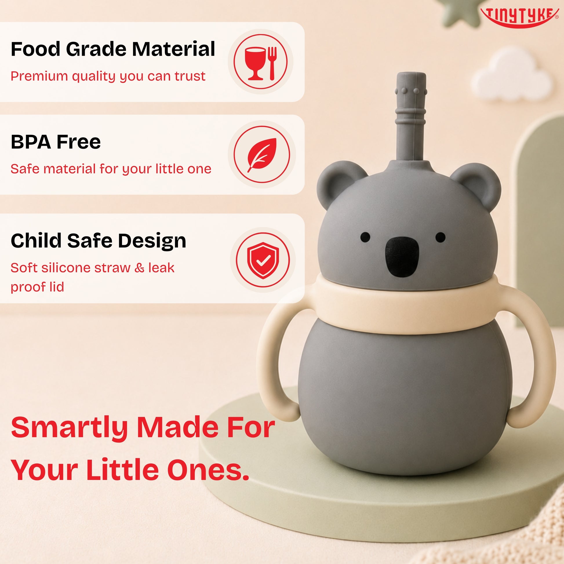 TinyTyke- Premium Silicone Sipper Cup For Babies