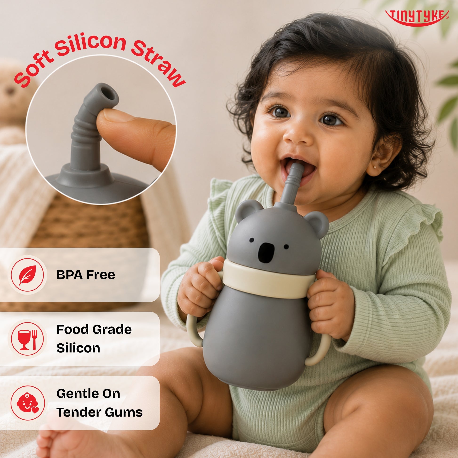 TinyTyke- Premium Silicone Sipper Cup For Babies