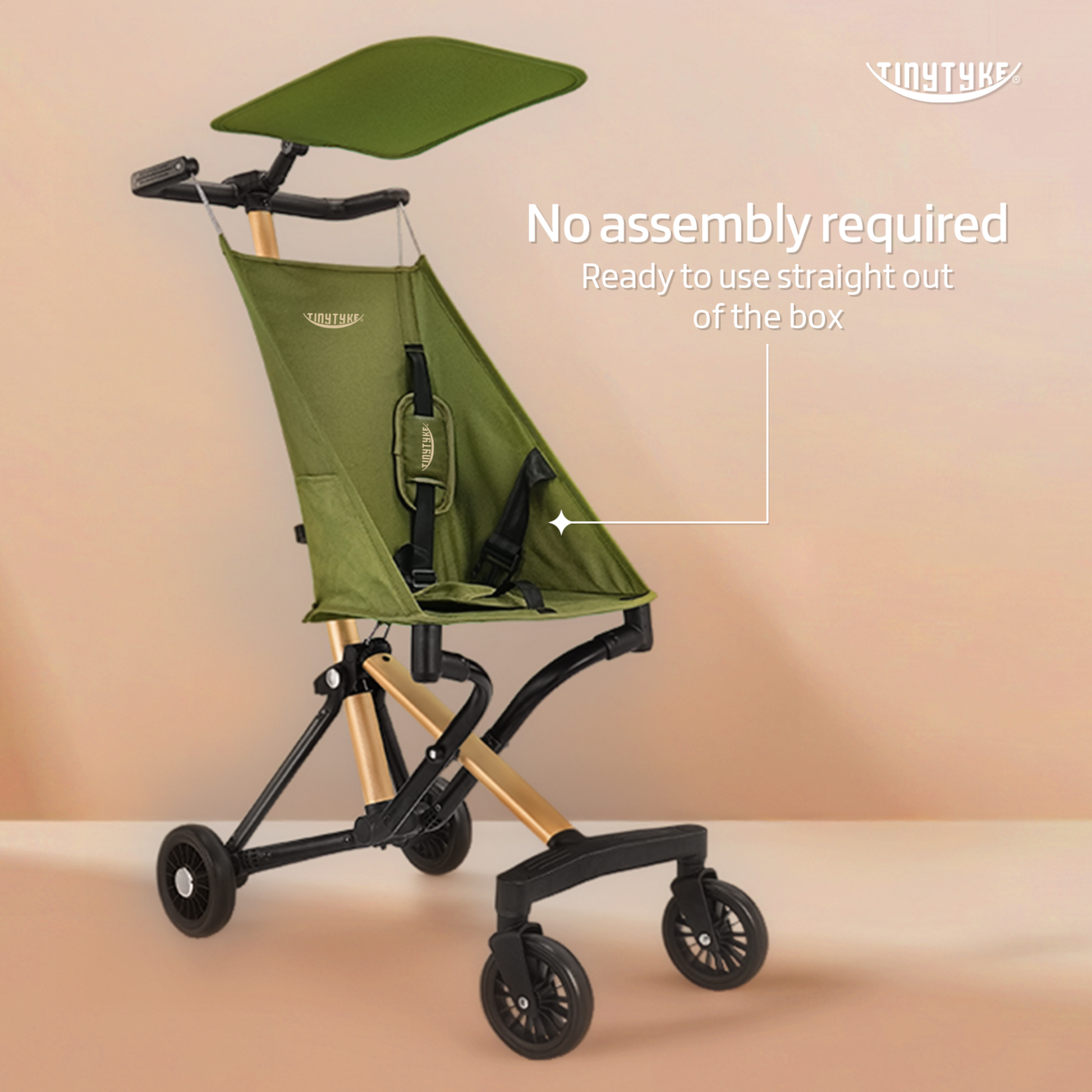 TinyTyke Urban Glide (T3) Lightweight Travel Stroller for Baby | Ultra-Light 4.3 kg Cabin-Friendly Compact Fold Stroller (6-40 Months)