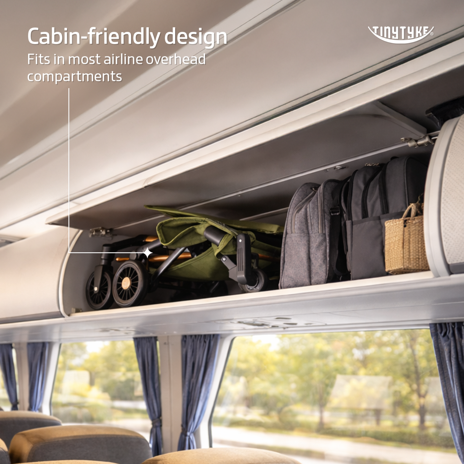 TinyTyke Urban Glide (T3) Lightweight Travel Stroller for Baby | Ultra-Light 4.3 kg Cabin-Friendly Compact Fold Stroller (6-40 Months)