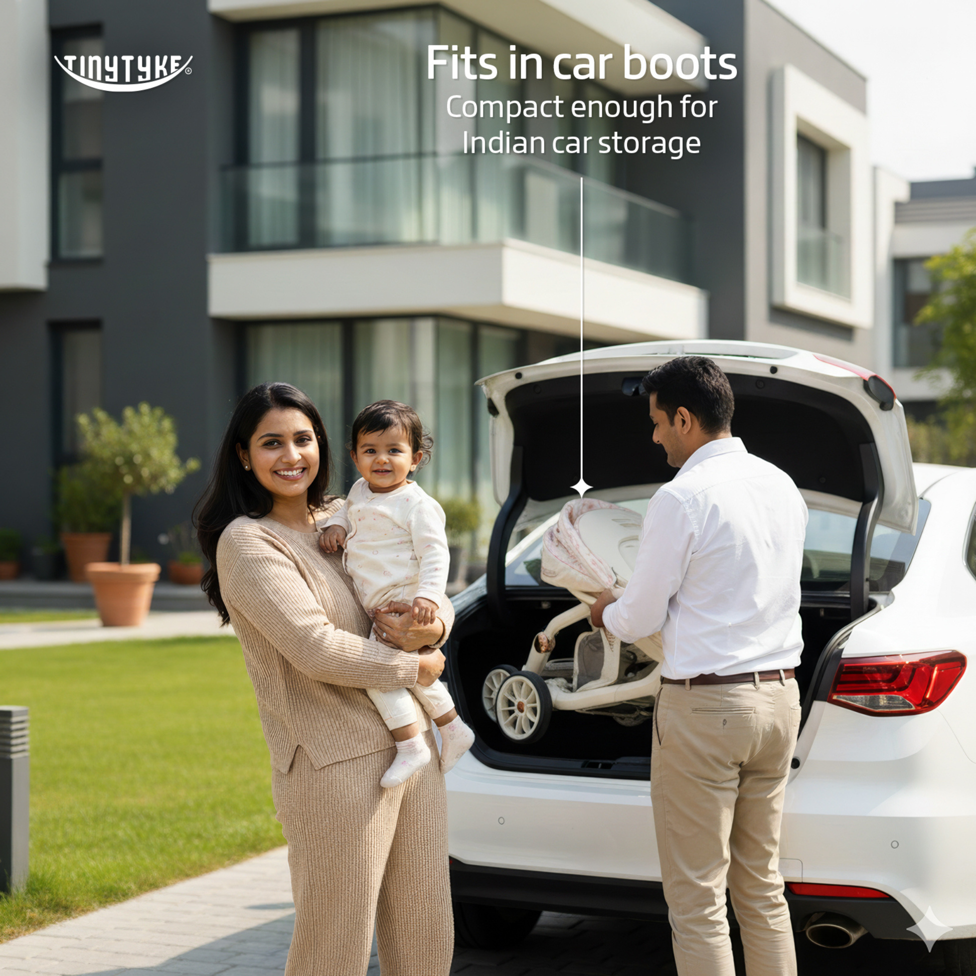 TinyTyke Urban Glide (T6) Luxury Stroller with Parent-Facing and Forward-Facing Reversible Seat | Newborn Ready with 3-Position Recline and One-touch Fold (0-40 Months)