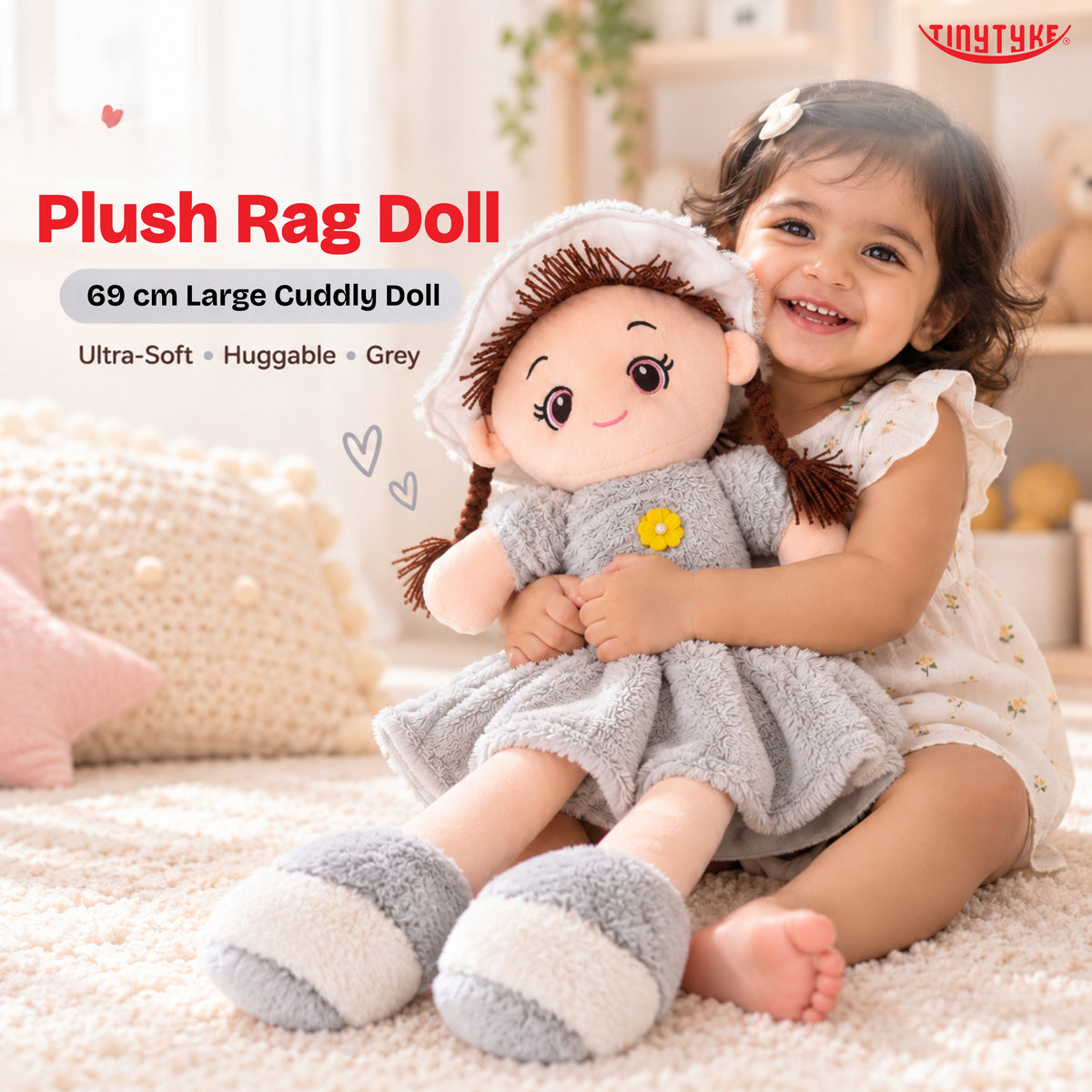 TinyTyke- Plush Rag Doll Soft Toy for Kids