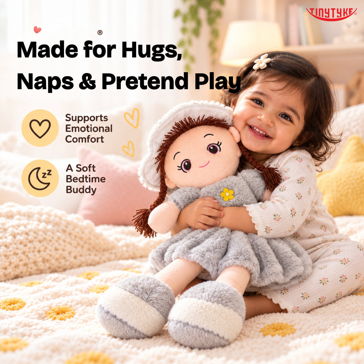 TinyTyke- Plush Rag Doll Soft Toy for Kids