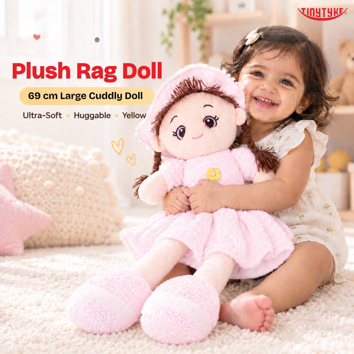 TinyTyke- Plush Rag Doll Soft Toy for Kids