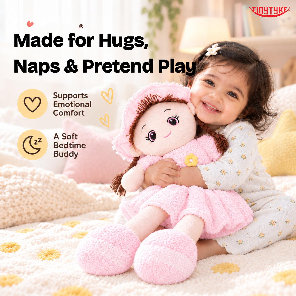 TinyTyke- Plush Rag Doll Soft Toy for Kids