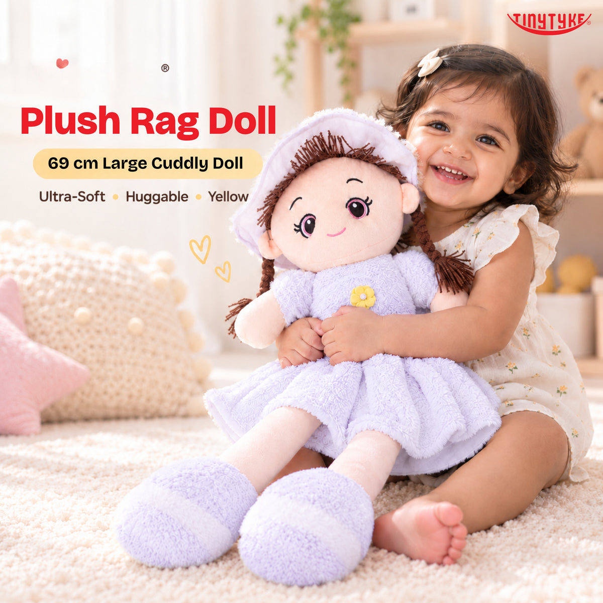 TinyTyke- Plush Rag Doll Soft Toy for Kids