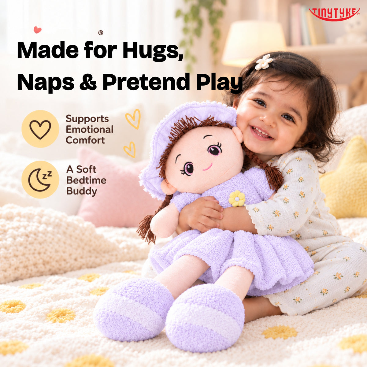 TinyTyke- Plush Rag Doll Soft Toy for Kids