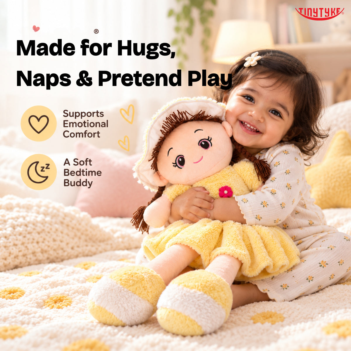 TinyTyke- Plush Rag Doll Soft Toy for Kids