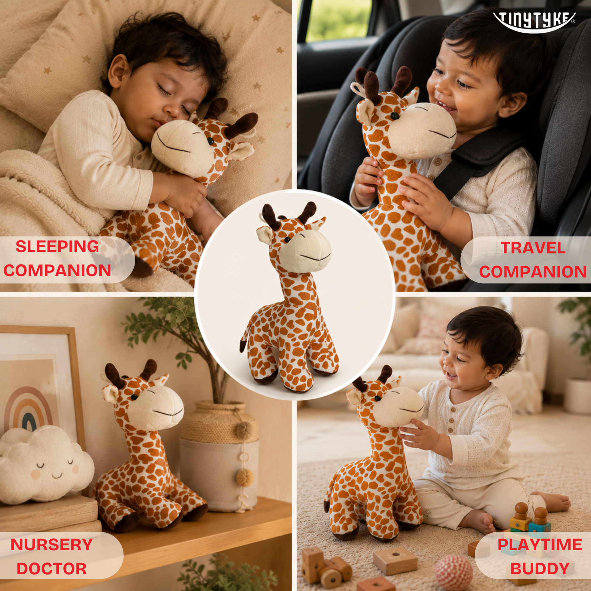 TinyTyke — Plush Baby Giraffe Soft Toy